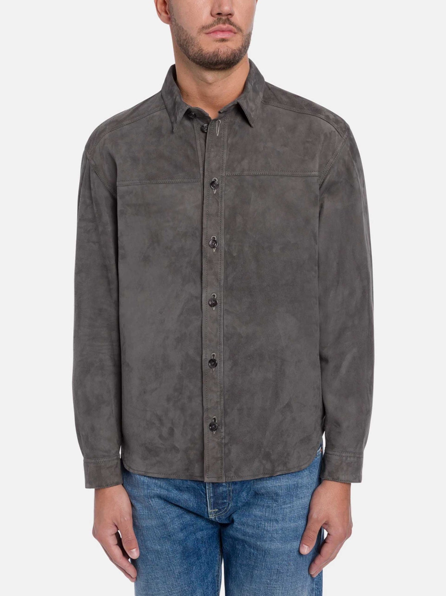 DONDUP - Overshirt aus Veloursleder für Herren