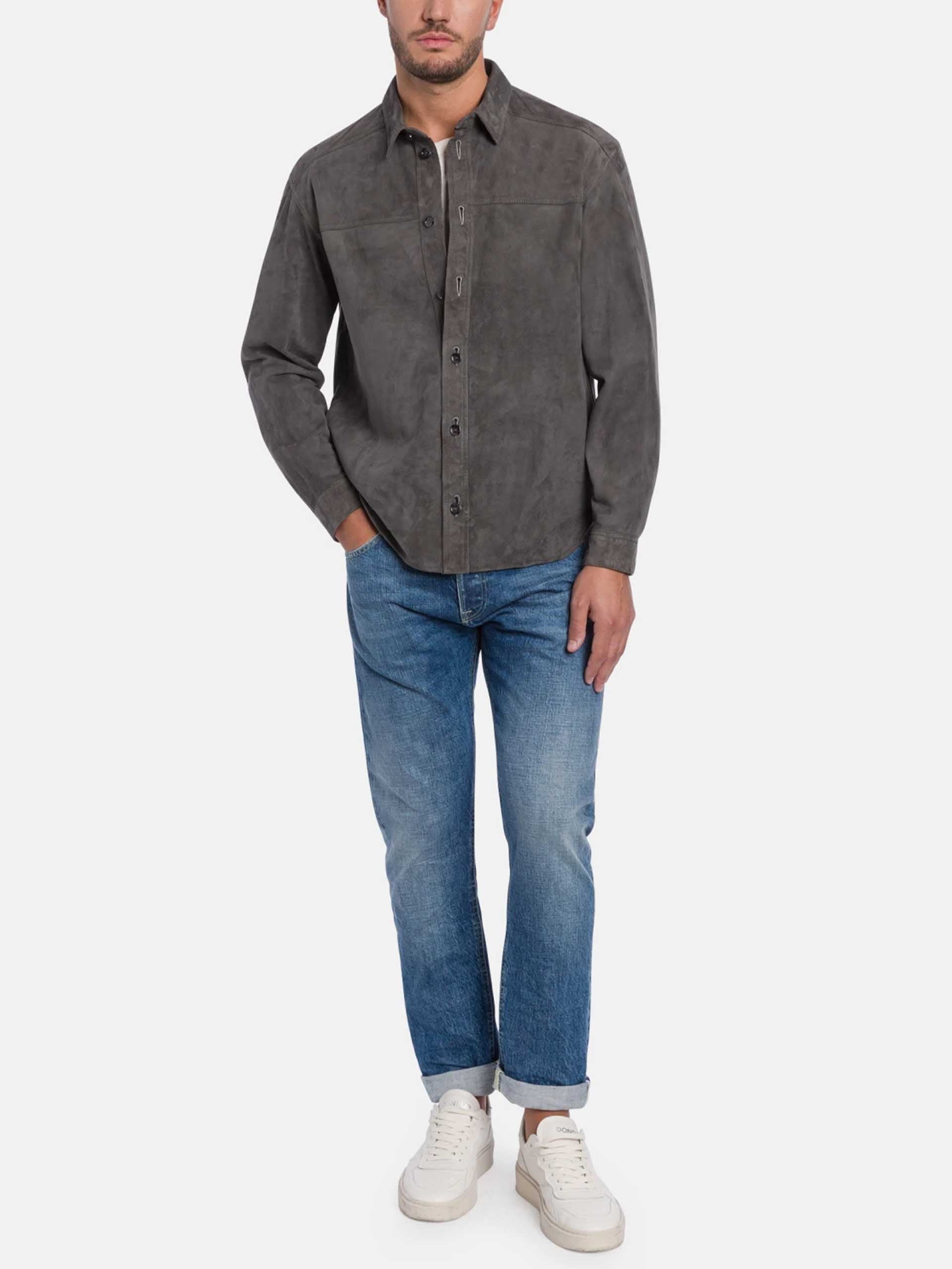 DONDUP - Overshirt aus Veloursleder für Herren