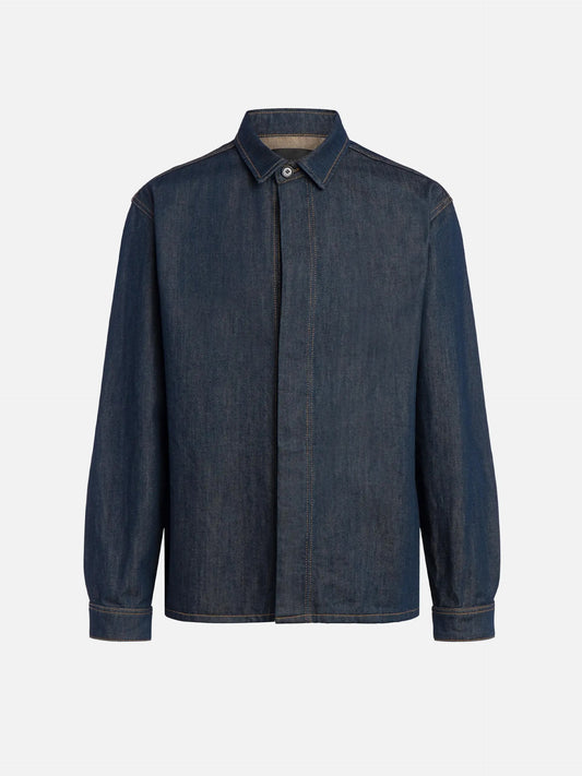 DONDUP - Overshirt aus Rigid-Denim für Herren Dunkelblau - Dark rinse blue