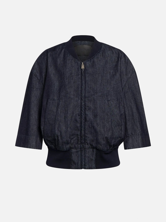 DONDUP - Bomberjacke aus Rigid-Denim für Damen Dunkelblau - Dark blue rinse