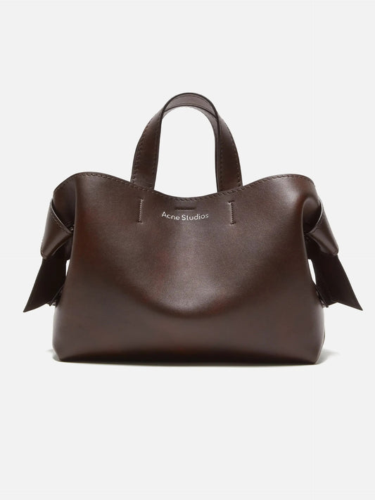 ACNE STUDIOS - Tote Bag Musubi Midi aus Leder Dunkelbraun - Dark brown