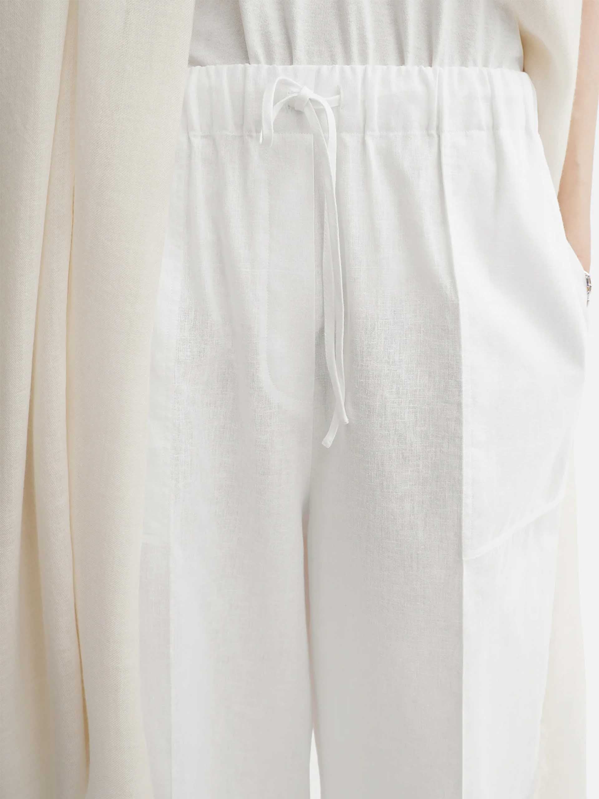 TOTEME - Leinenhose Wide summer trousers Weiß - White