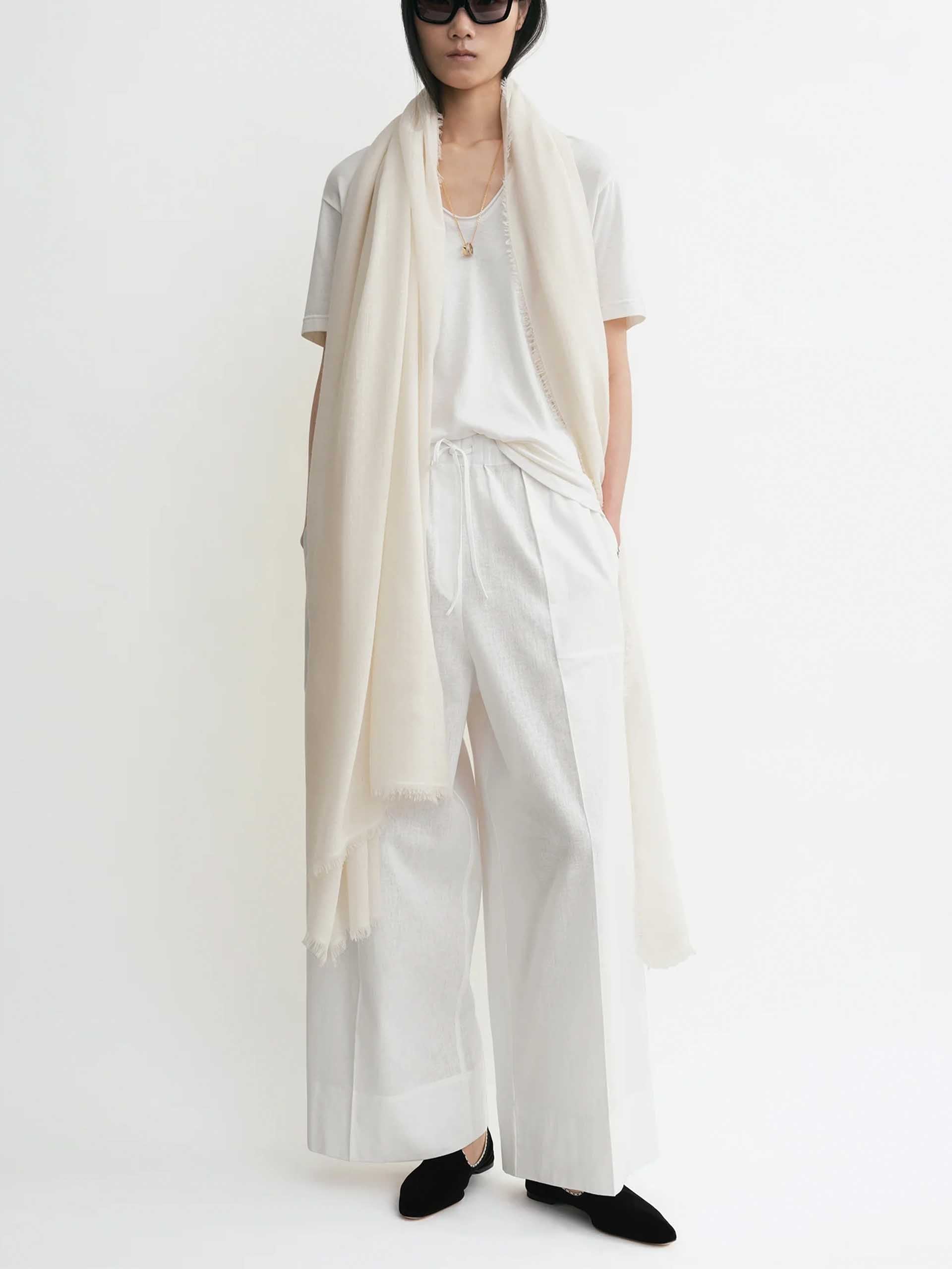 TOTEME - Leinenhose Wide summer trousers Weiß - White