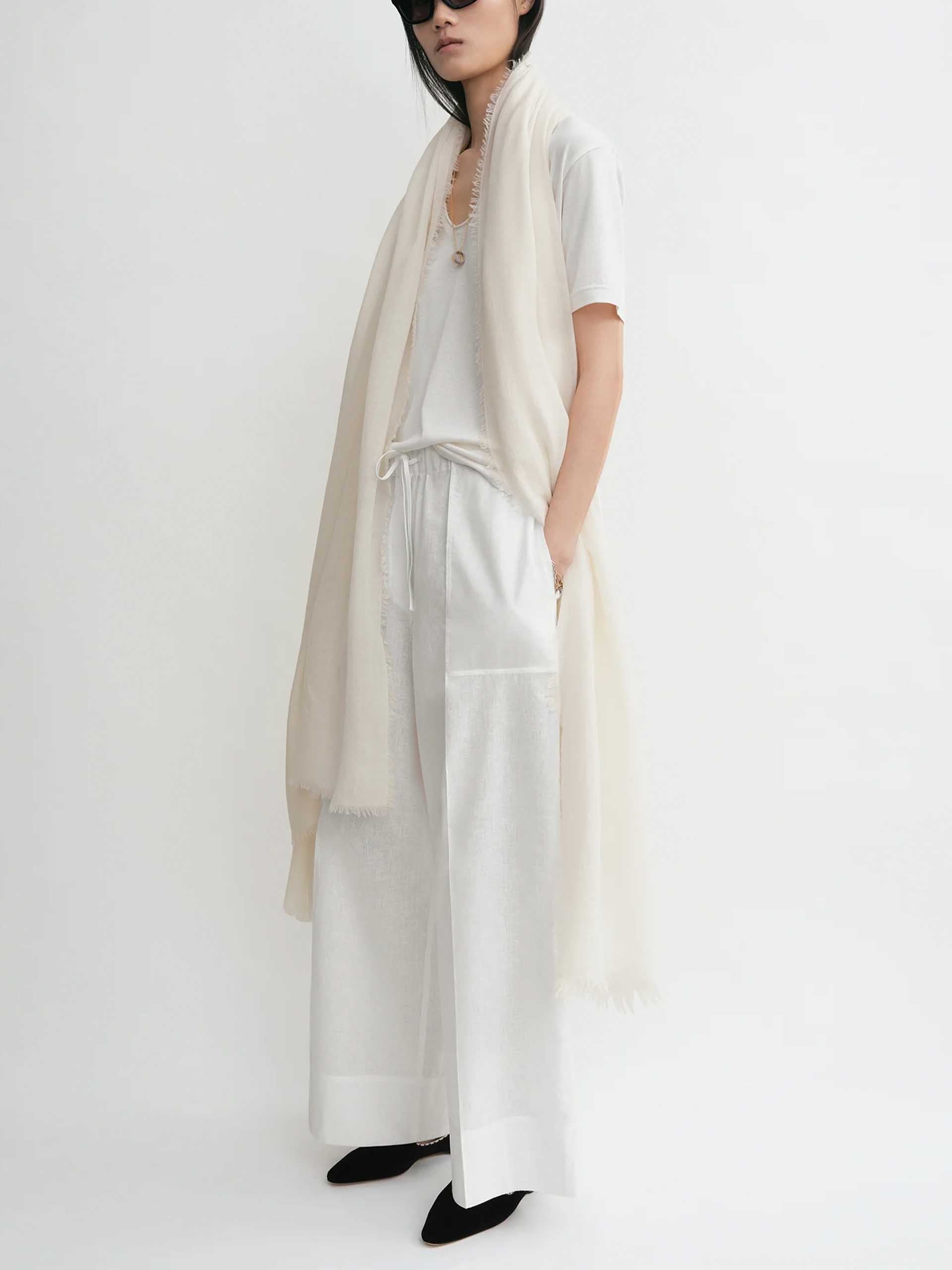 TOTEME - Leinenhose Wide summer trousers Weiß - White