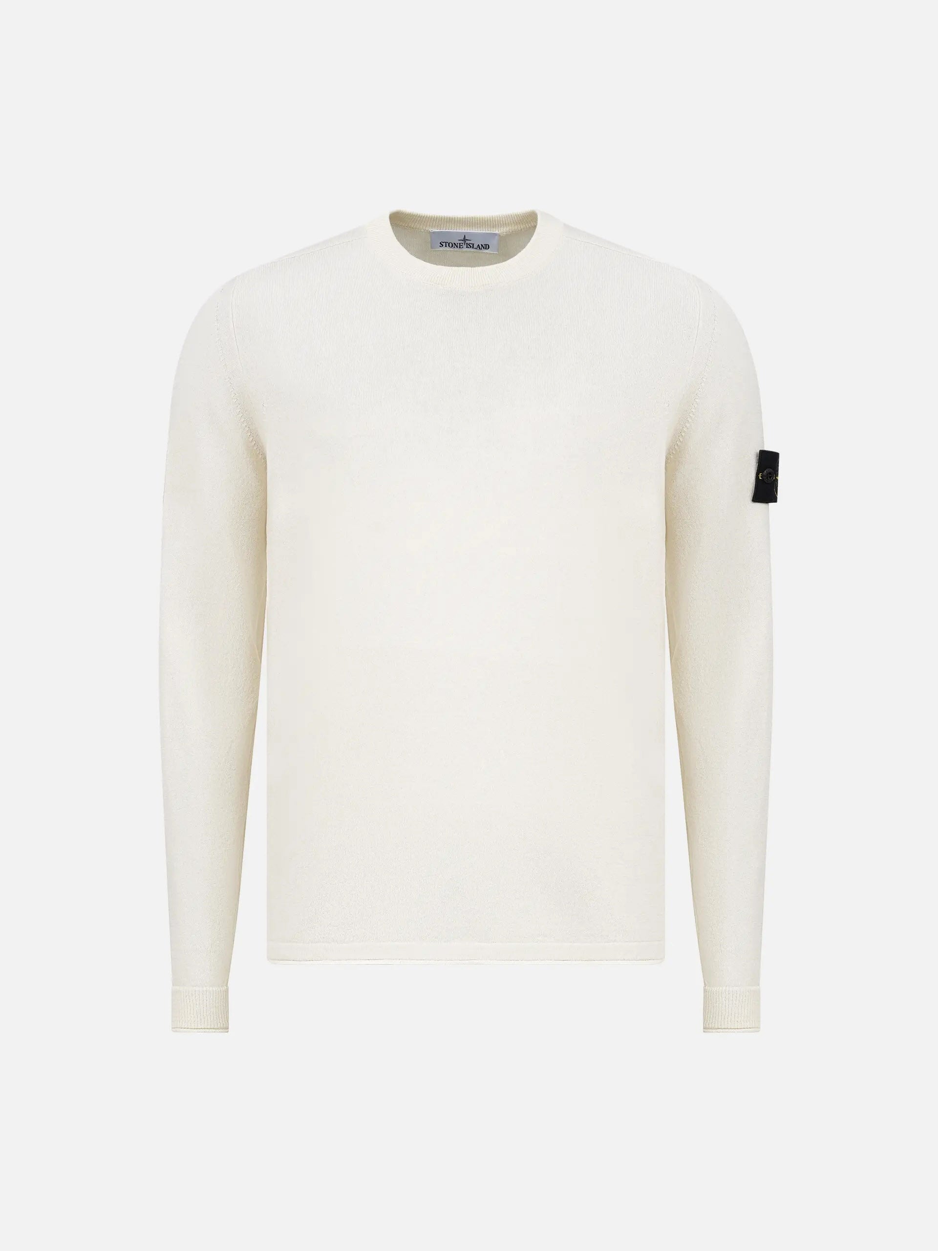 STONE ISLAND - Strickpullover aus Bio-Baumwolle für Herren Ecru