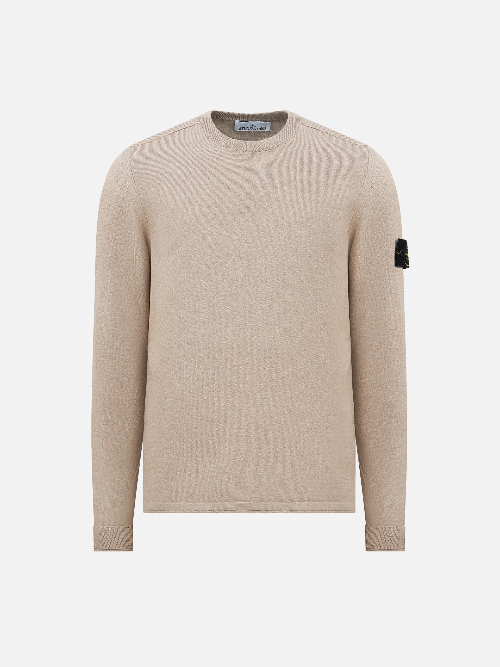 STONE ISLAND - Strickpullover aus Bio-Baumwolle für Herren Sand Beige