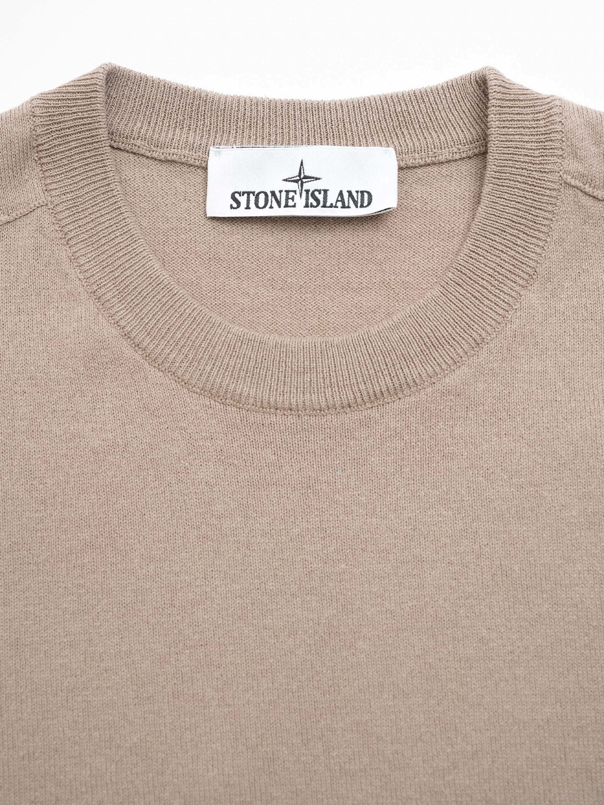 STONE ISLAND - Strickpullover aus Bio-Baumwolle für Herren Sand Beige