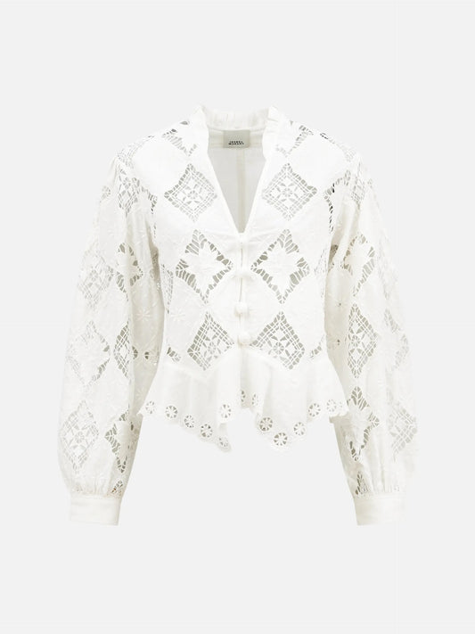 ISABEL MARANT - Bluse Nina mit Stickereien für Damen Weiß - White
