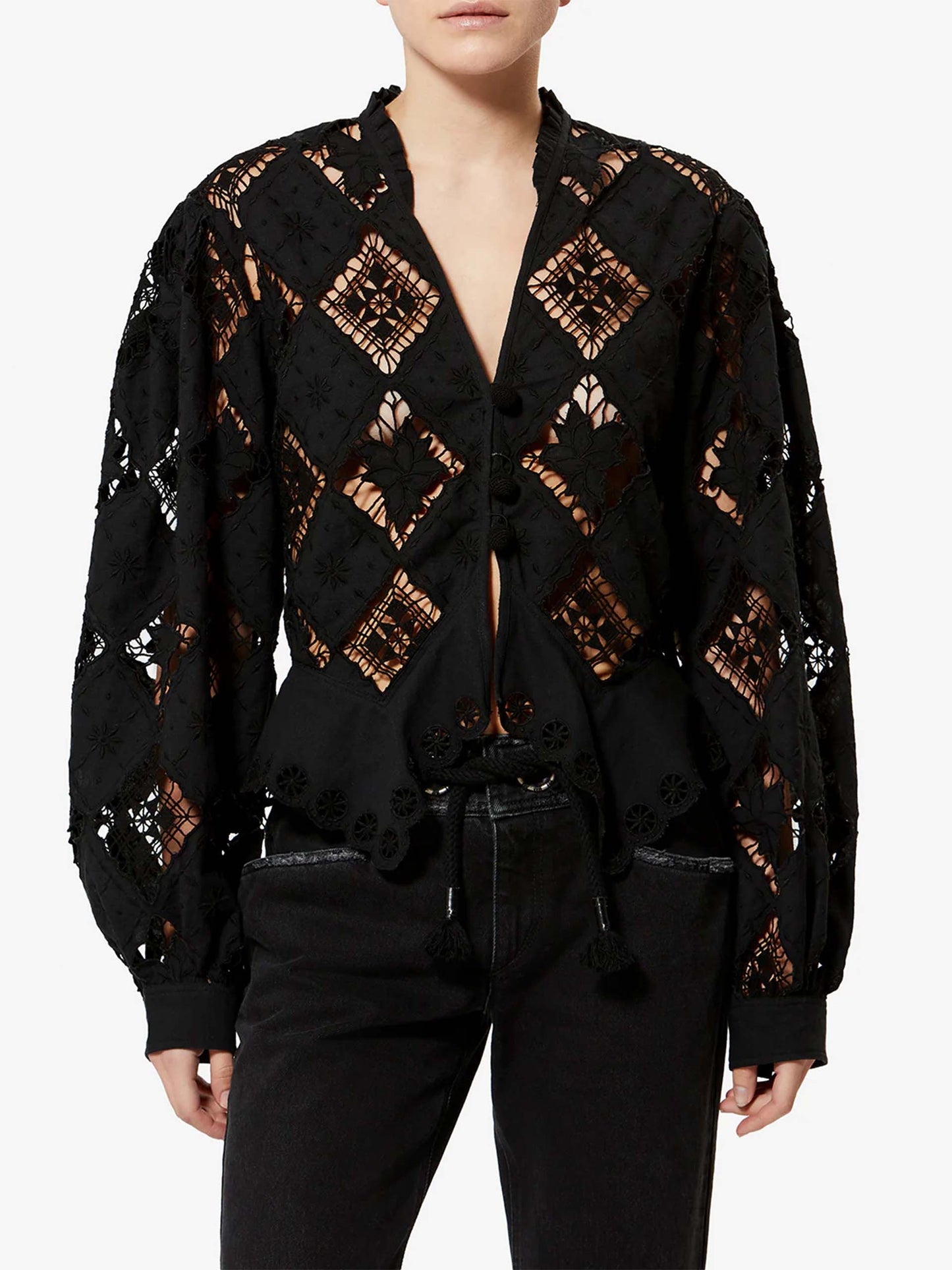 ISABEL MARANT - Bluse Nina mit Stickereien für Damen Schwarz - Black