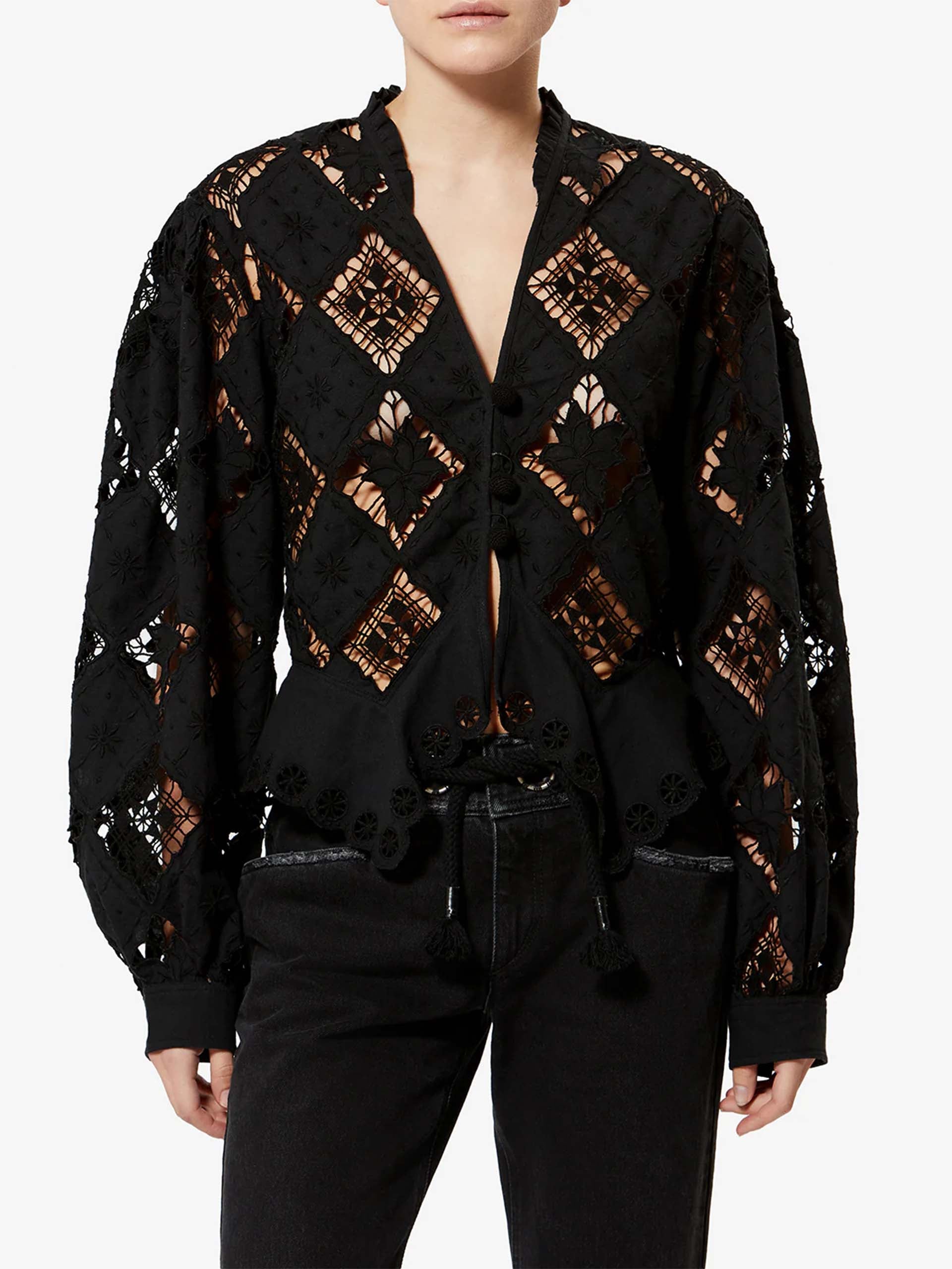 ISABEL MARANT - Bluse Nina mit Stickereien für Damen Schwarz - Black