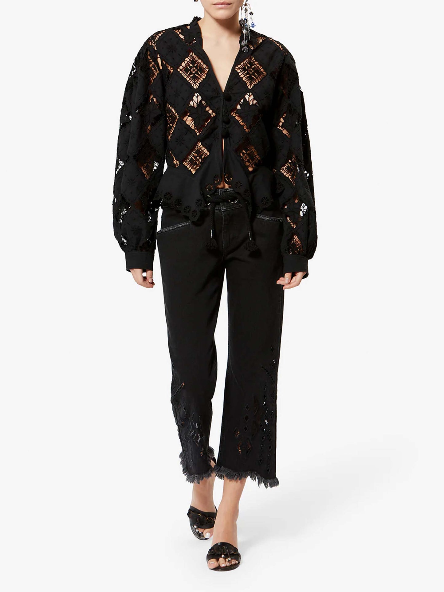 ISABEL MARANT - Bluse Nina mit Stickereien für Damen Schwarz - Black