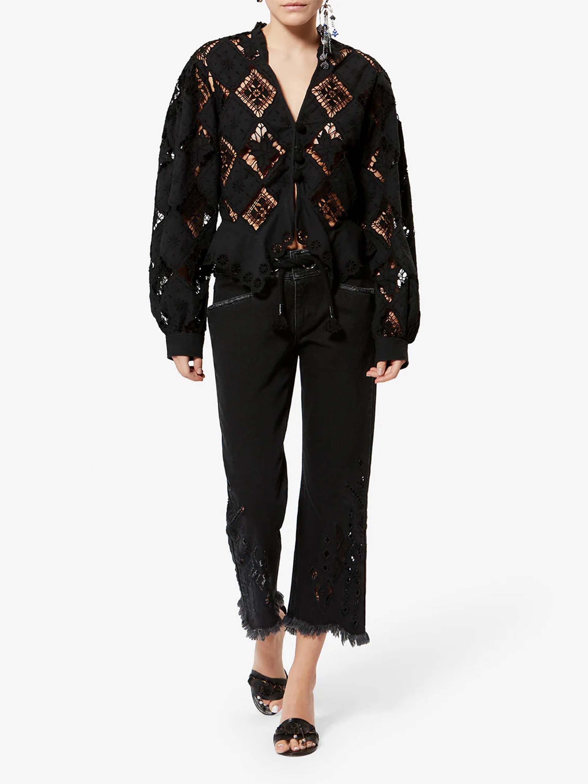 ISABEL MARANT - Bluse Nina mit Stickereien für Damen Schwarz - Black