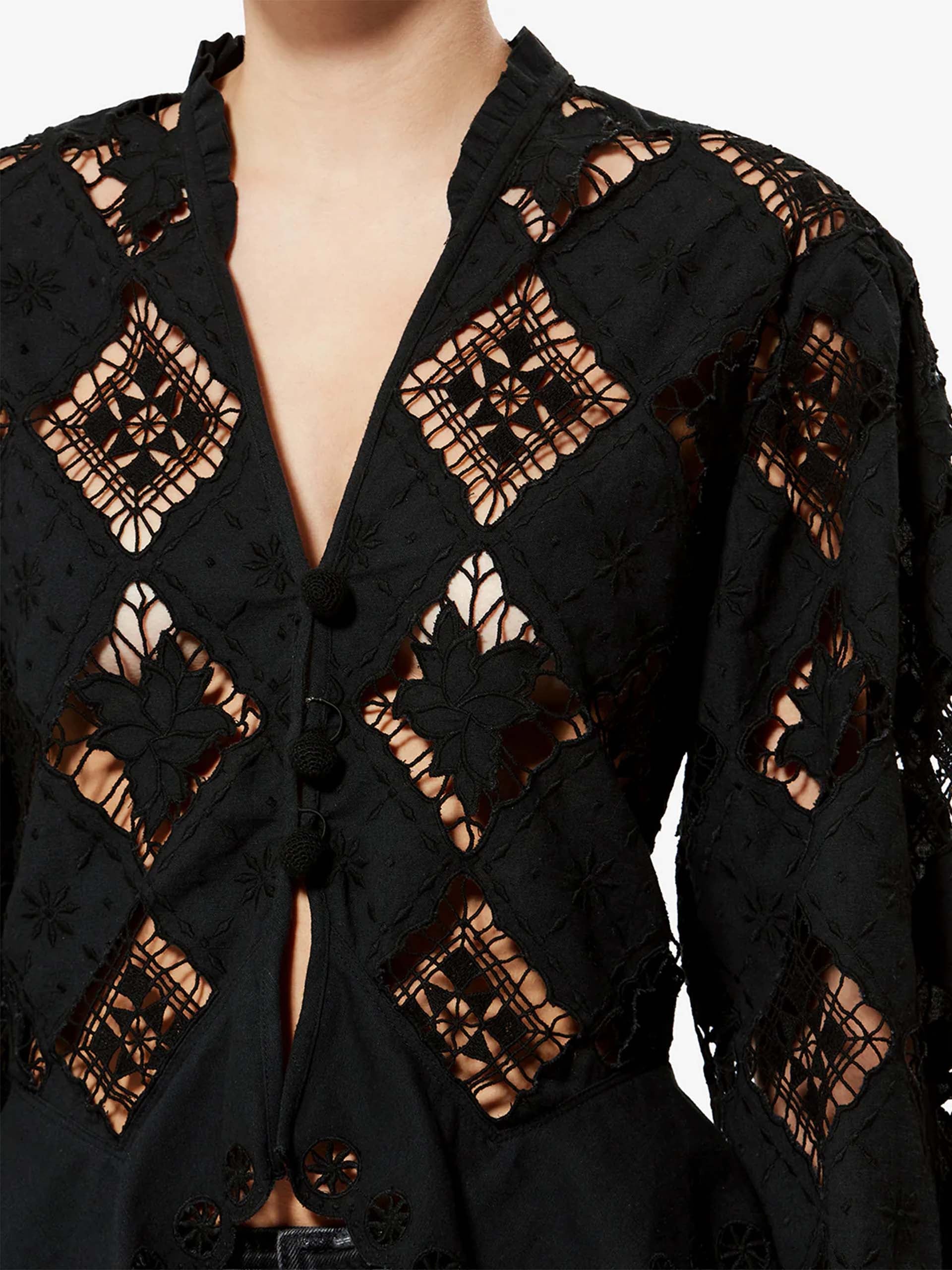 ISABEL MARANT - Bluse Nina mit Stickereien für Damen Schwarz - Black