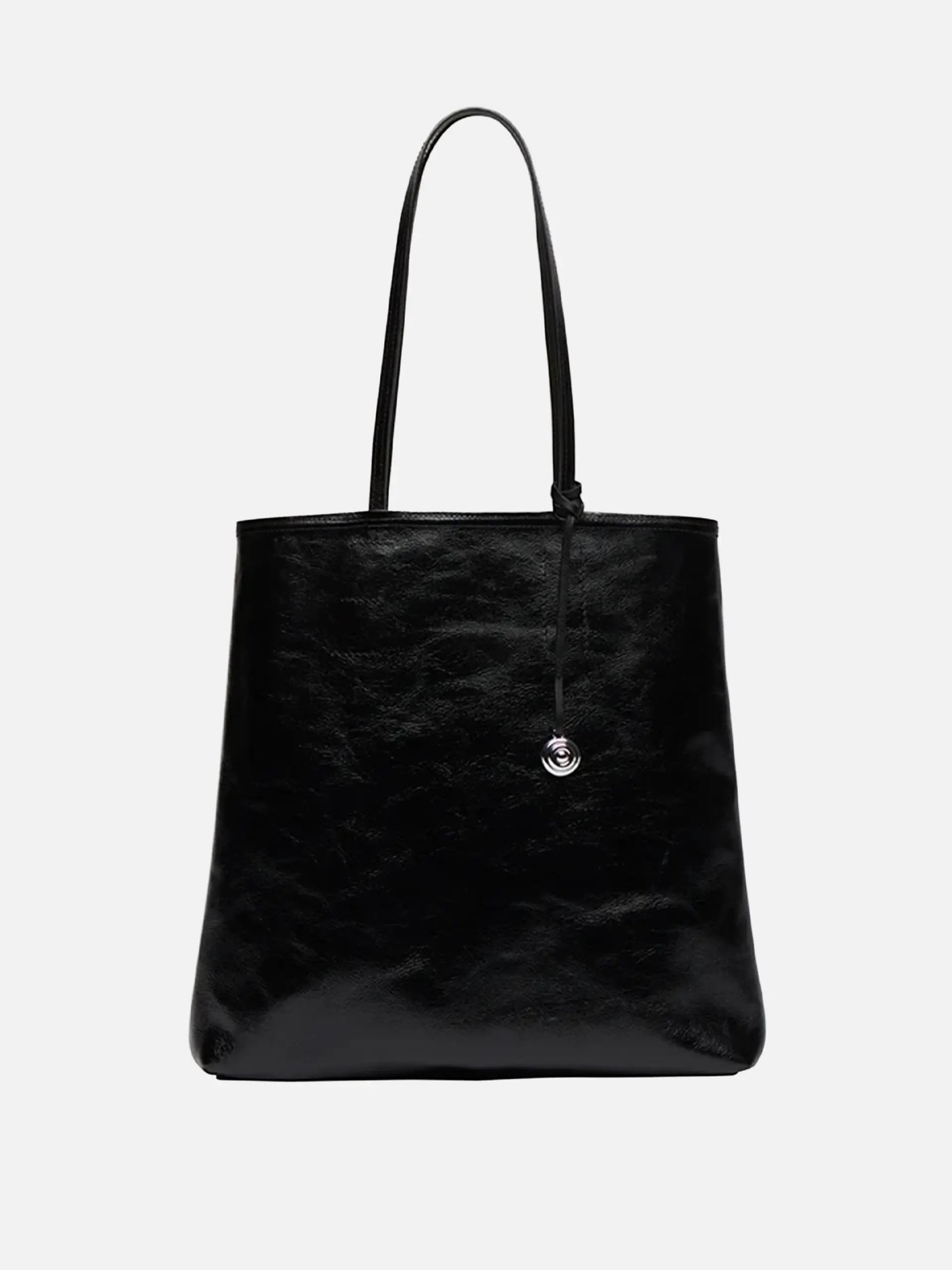 LIFFNER - Tote Bag Paper aus Leder Schwarz - Black