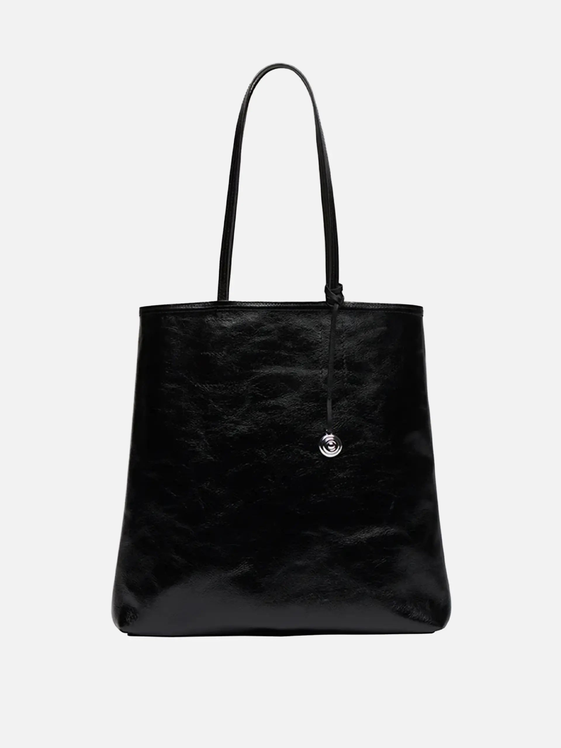 LIFFNER - Tote Bag Paper aus Leder Schwarz - Black