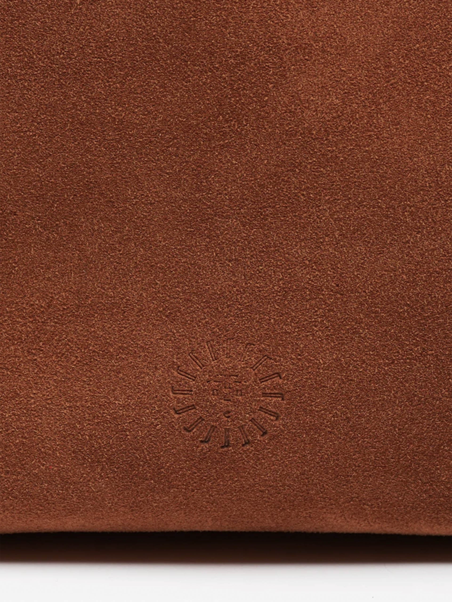 LIFFNER - Tote Bag Paper aus Veloursleder Cognac Braun Brown Saddle