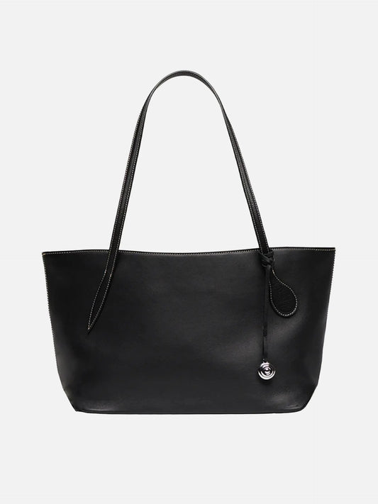 LIFFNER - Shopper-Tasche Sprout Midi aus Leder Schwarz - Black