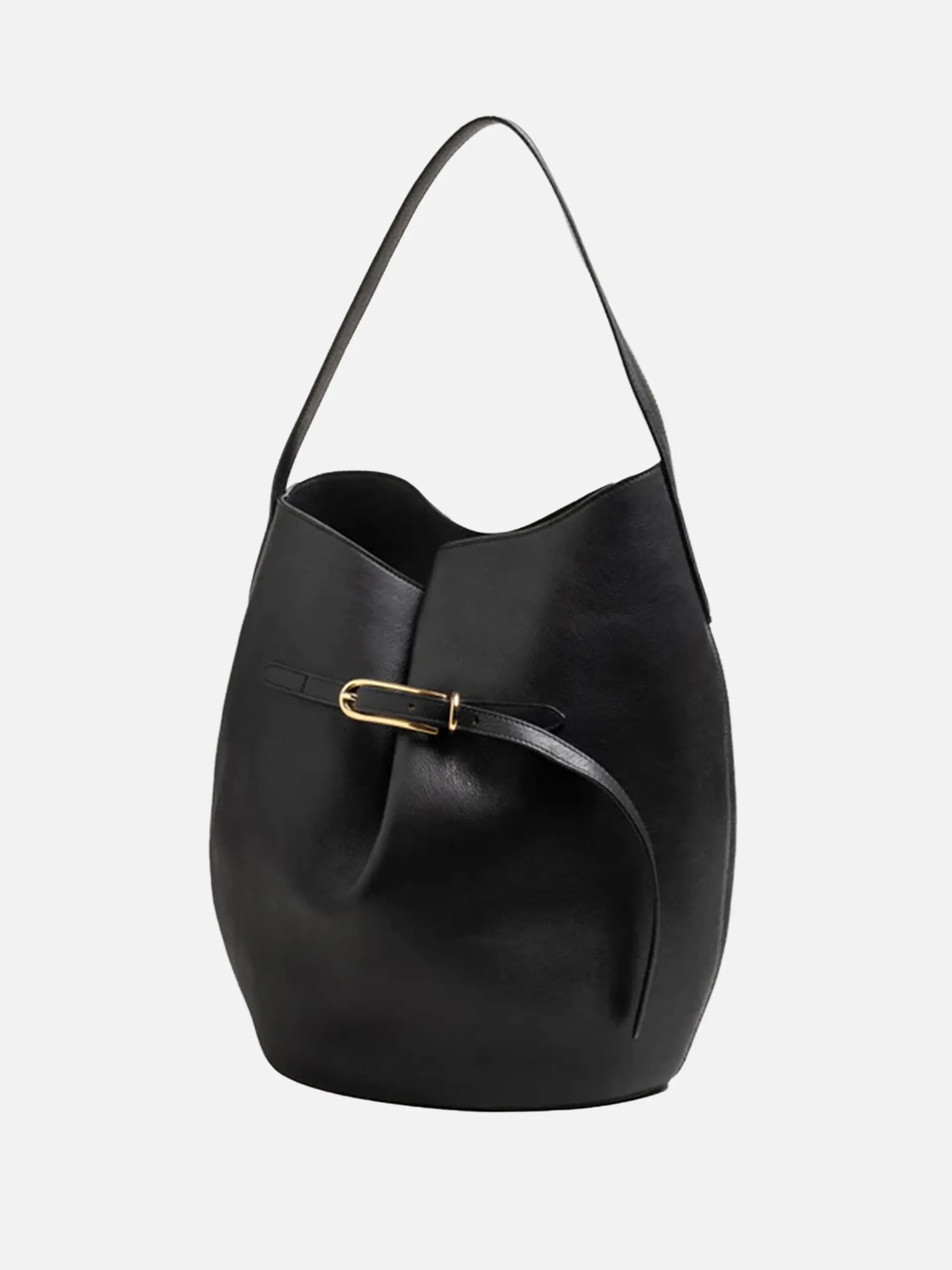 LIFFNER - Bucket Bag Large aus Leder Schwarz - Black