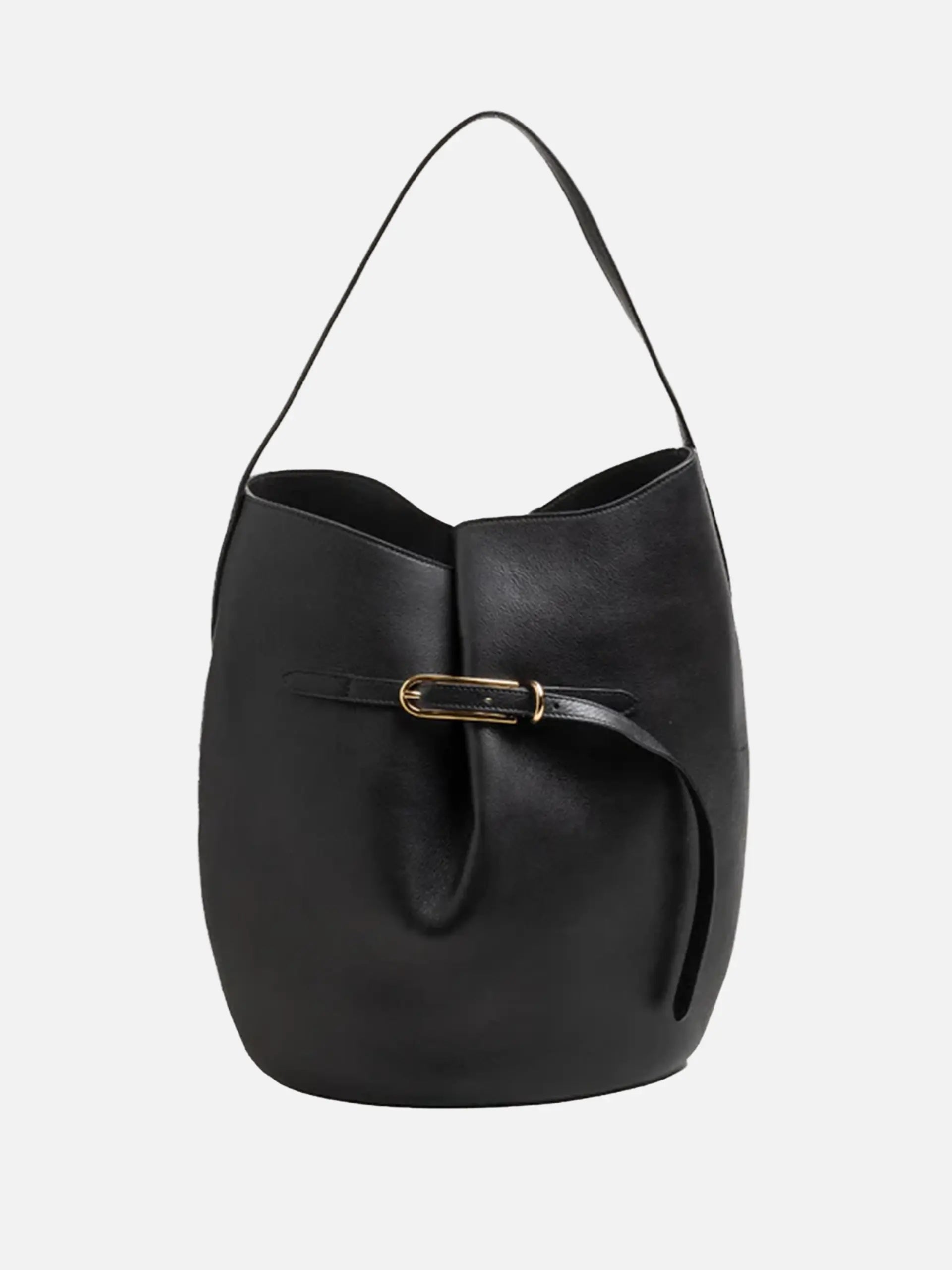 LIFFNER - Bucket Bag Large aus Leder Schwarz - Black