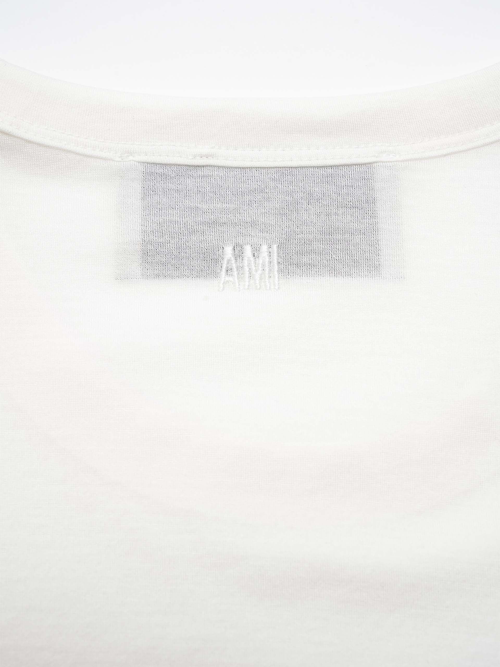 AMI PARIS - T-Shirt Ami De Coeur aus Baumwolljersey Cremeweiß - Cream white