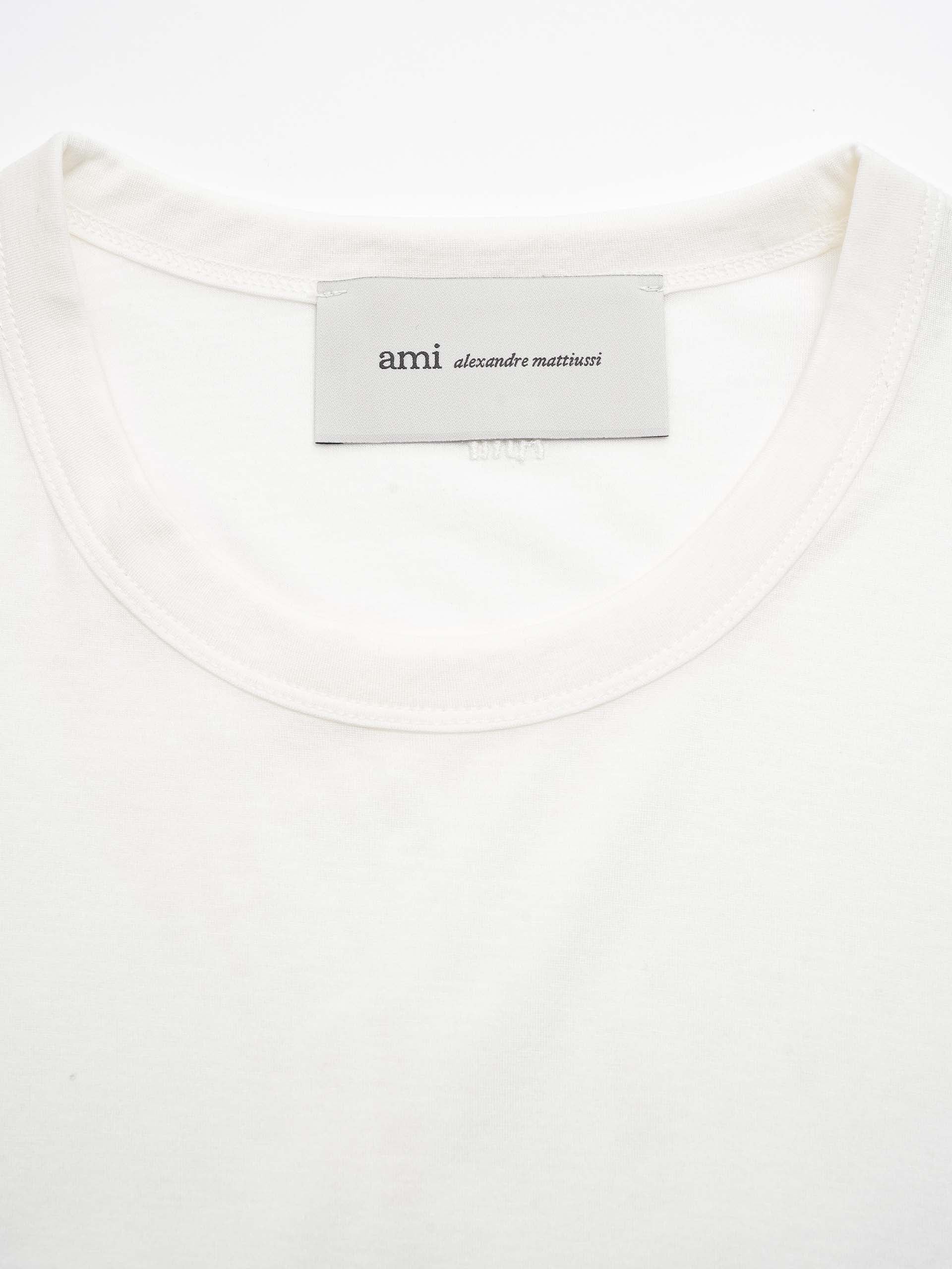 AMI PARIS - T-Shirt Ami De Coeur aus Baumwolljersey Cremeweiß - Cream white
