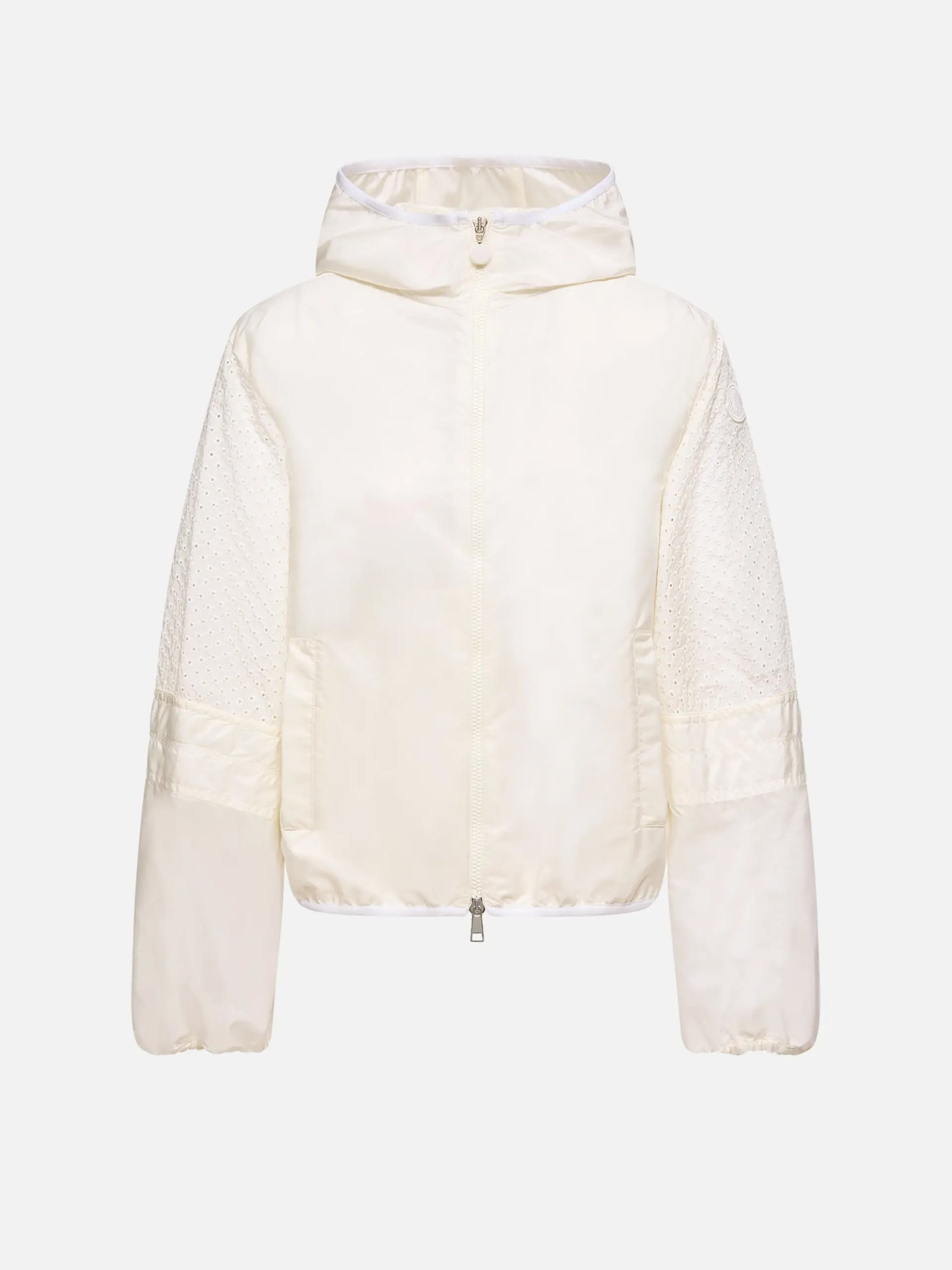 MONCLER - Kapuzenjacke Zelkova mit Stickerei für Damen Weiß White