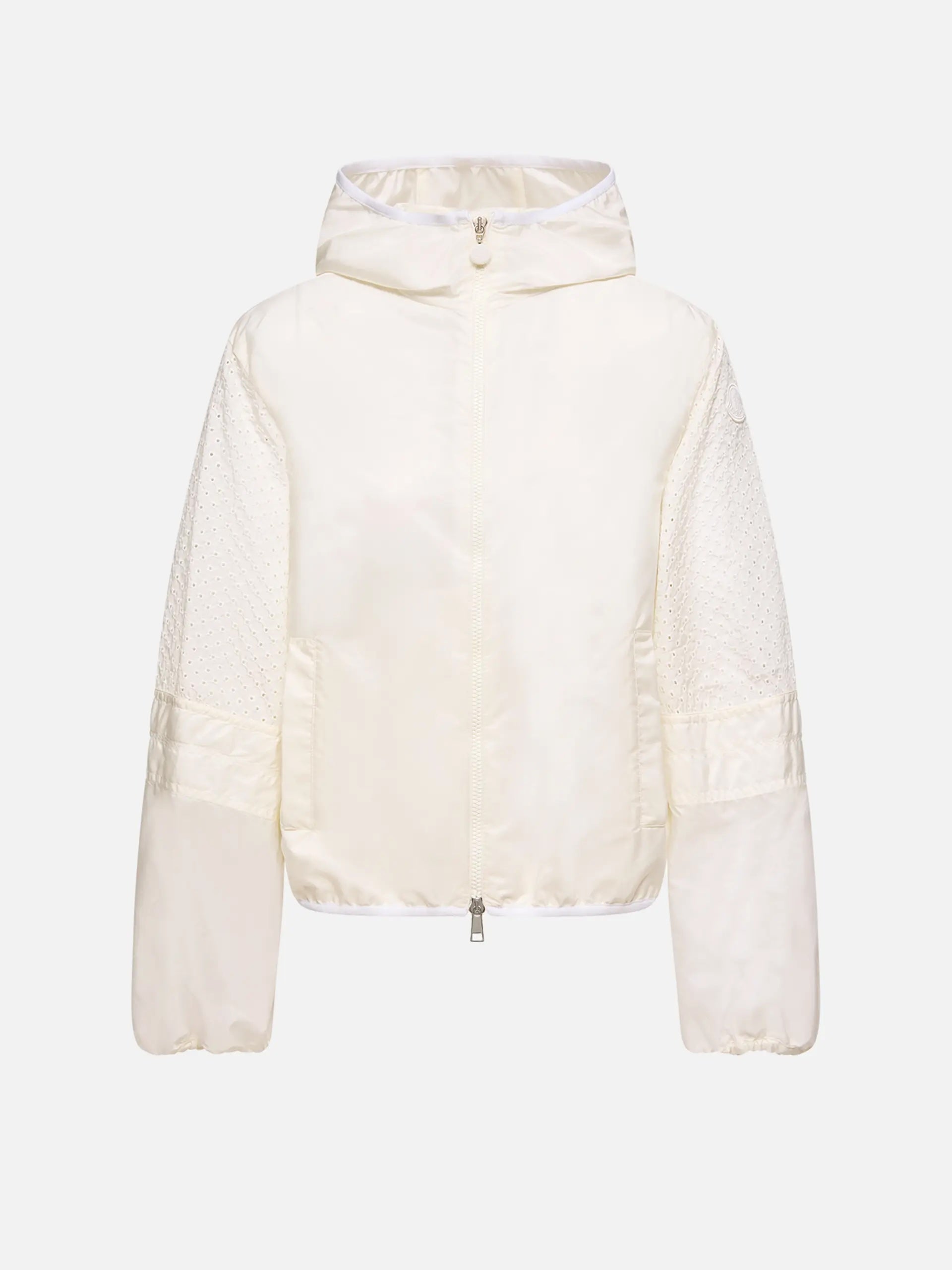 MONCLER - Kapuzenjacke Zelkova mit Stickerei für Damen Weiß White