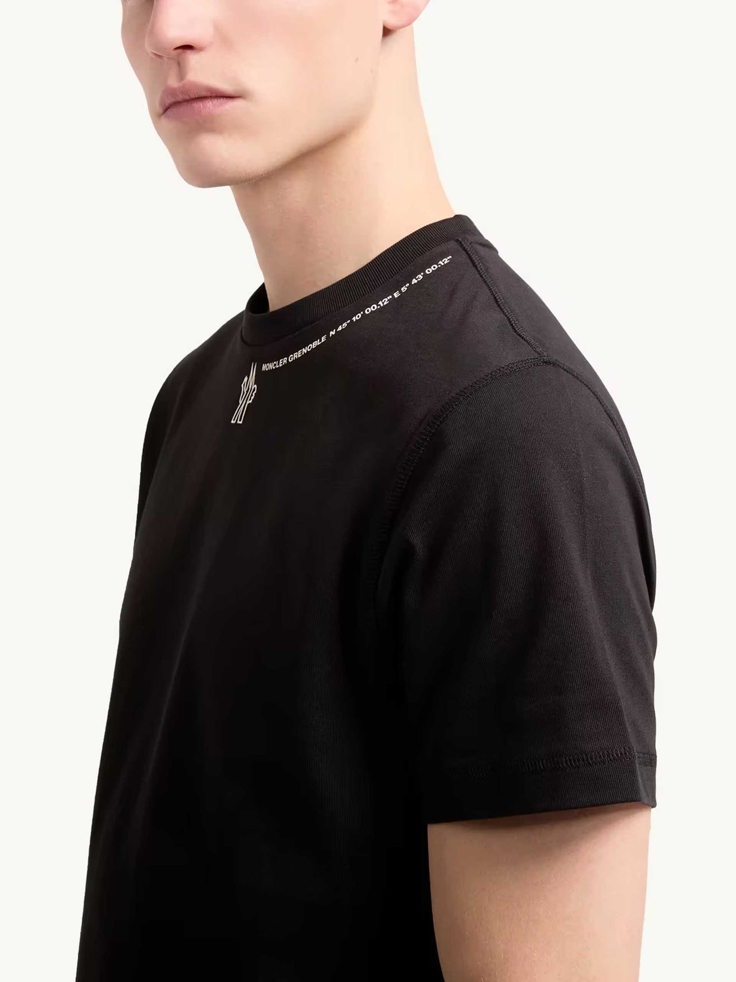 MONCLER GRENOBLE - T-Shirt aus Baumwolle mit Logo für Herren Schwarz - Black