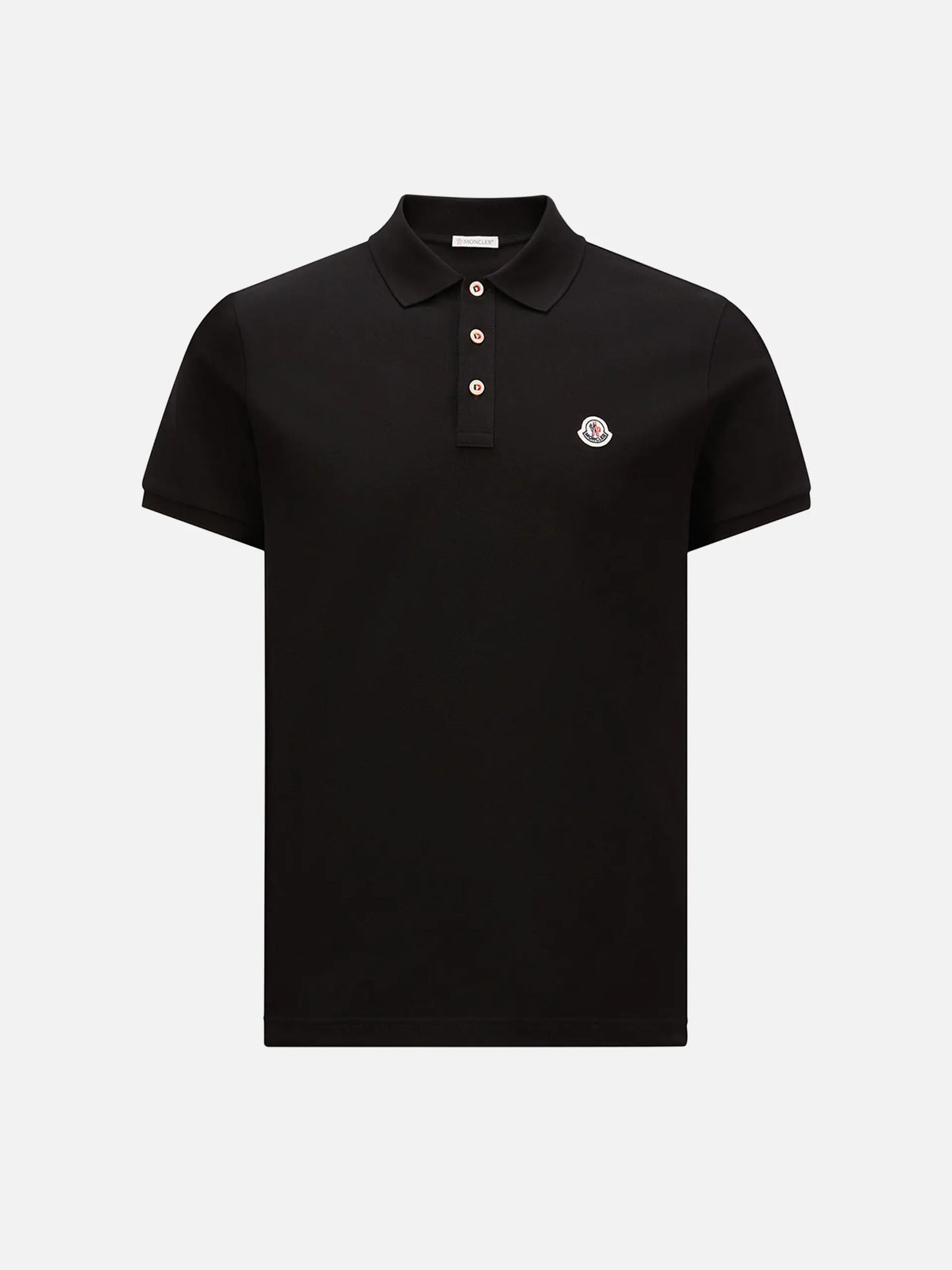 MONCLER - Poloshirt mit Logo-Patch für Herren Schwarz - Black
