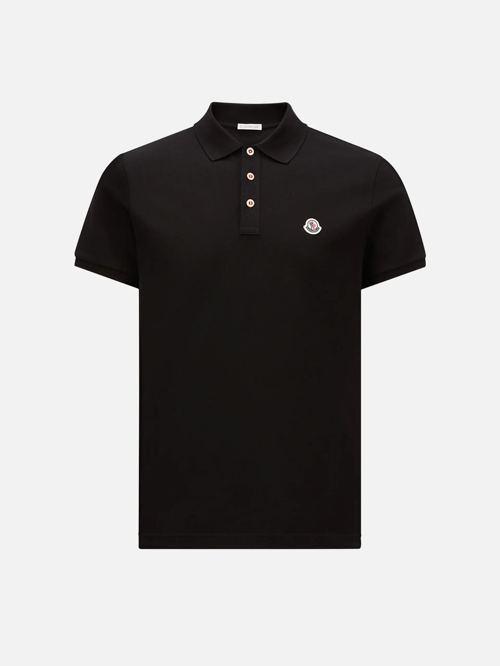 MONCLER - Poloshirt mit Logo-Patch für Herren Schwarz - Black