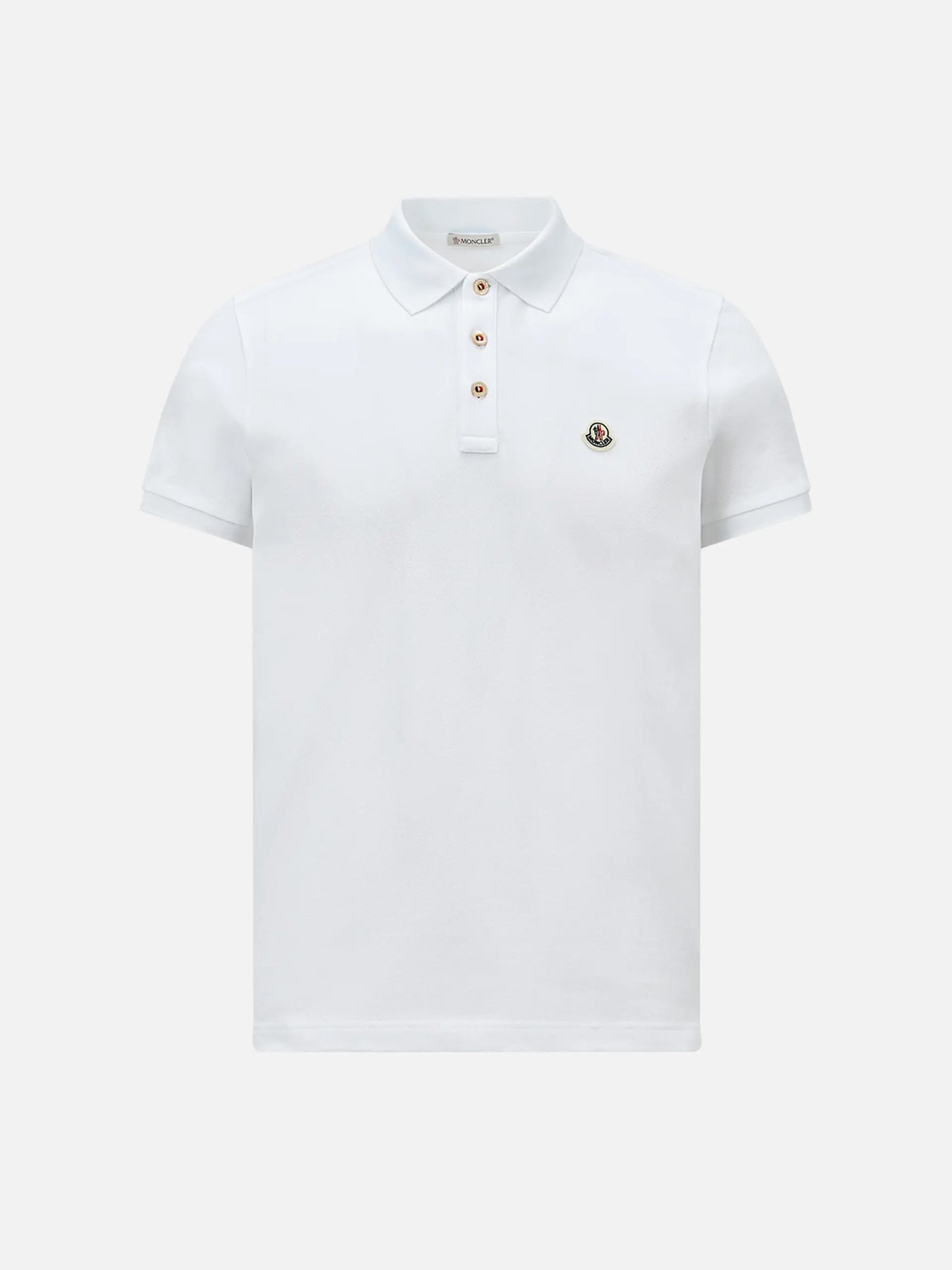 MONCLER - Poloshirt mit Logo-Patch für Herren Weiß - White
