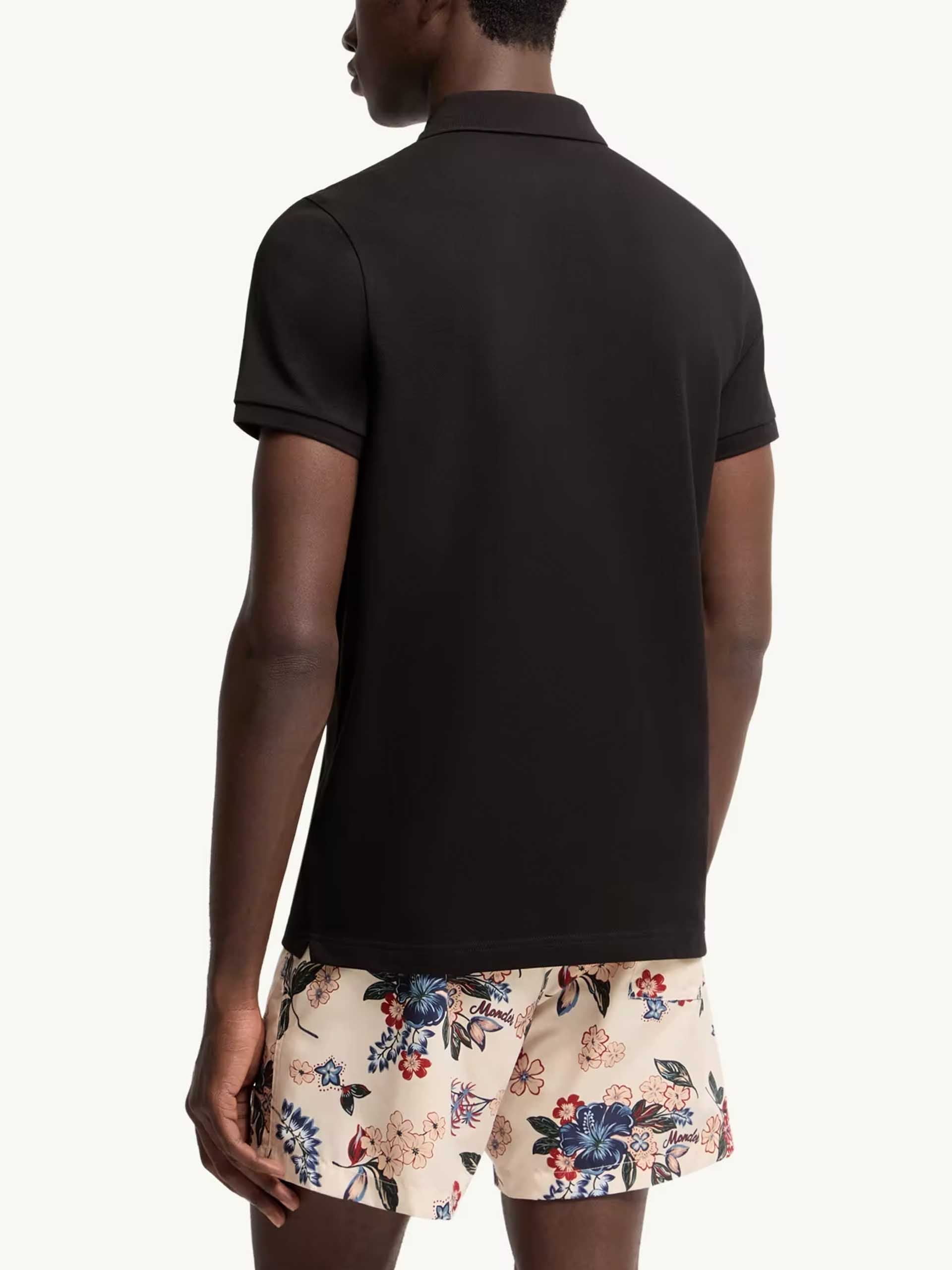 MONCLER - Poloshirt mit Logo-Patch für Herren Schwarz - Black