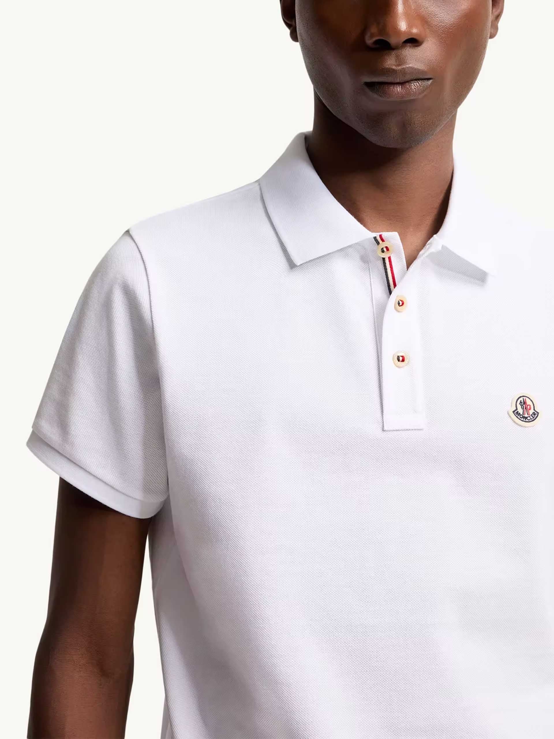 MONCLER - Poloshirt mit Logo-Patch für Herren Weiß - White