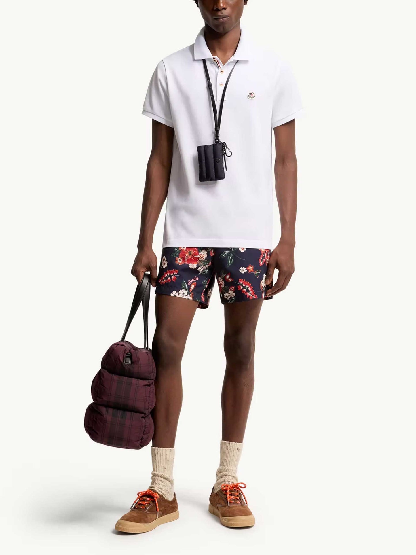 MONCLER - Poloshirt mit Logo-Patch für Herren Weiß - White