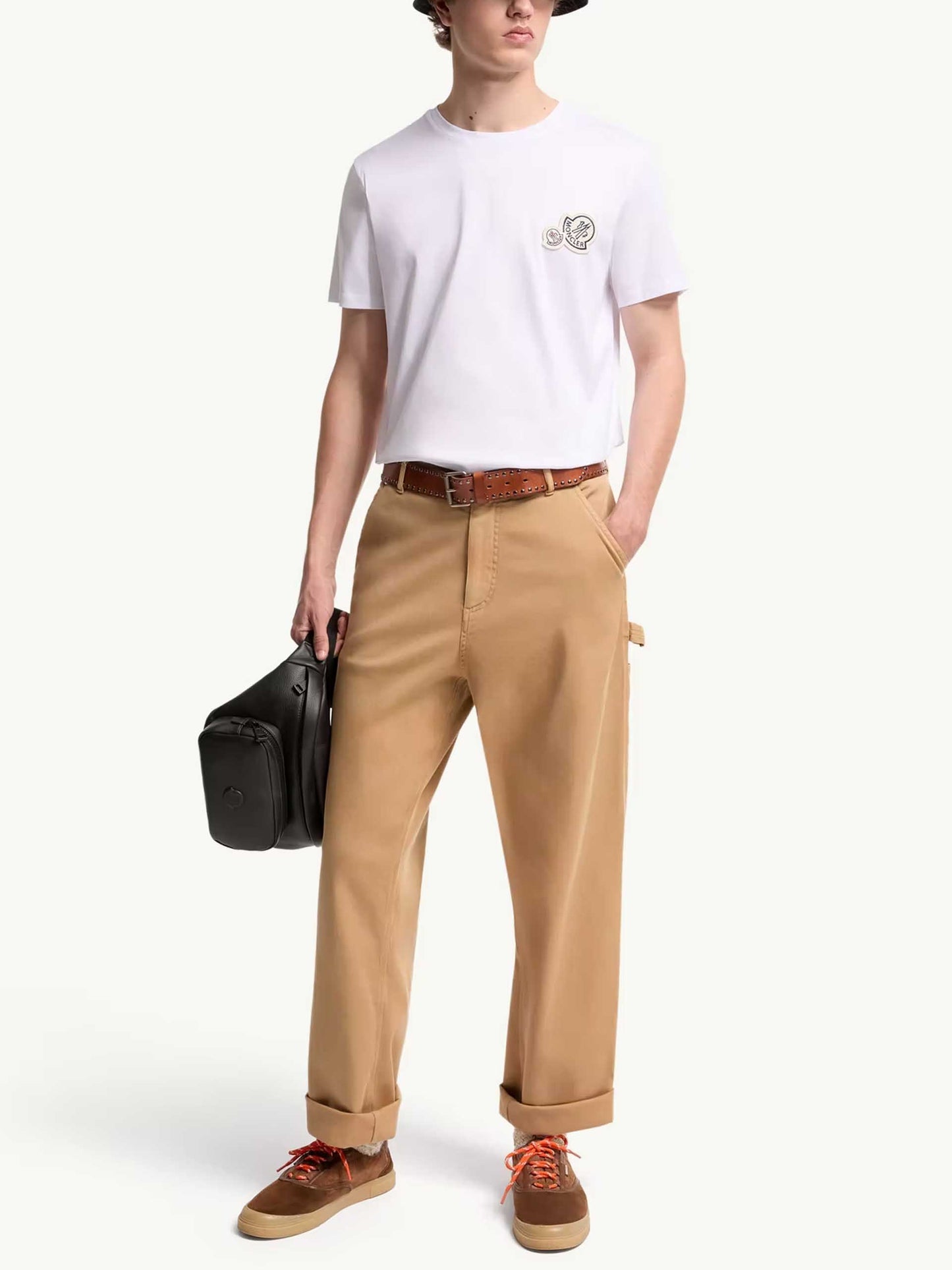 MONCLER - T-Shirt mit doppeltem Logo für Herren