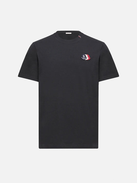 MONCLER - T-Shirt mit dreifarbigem Logo für Herren