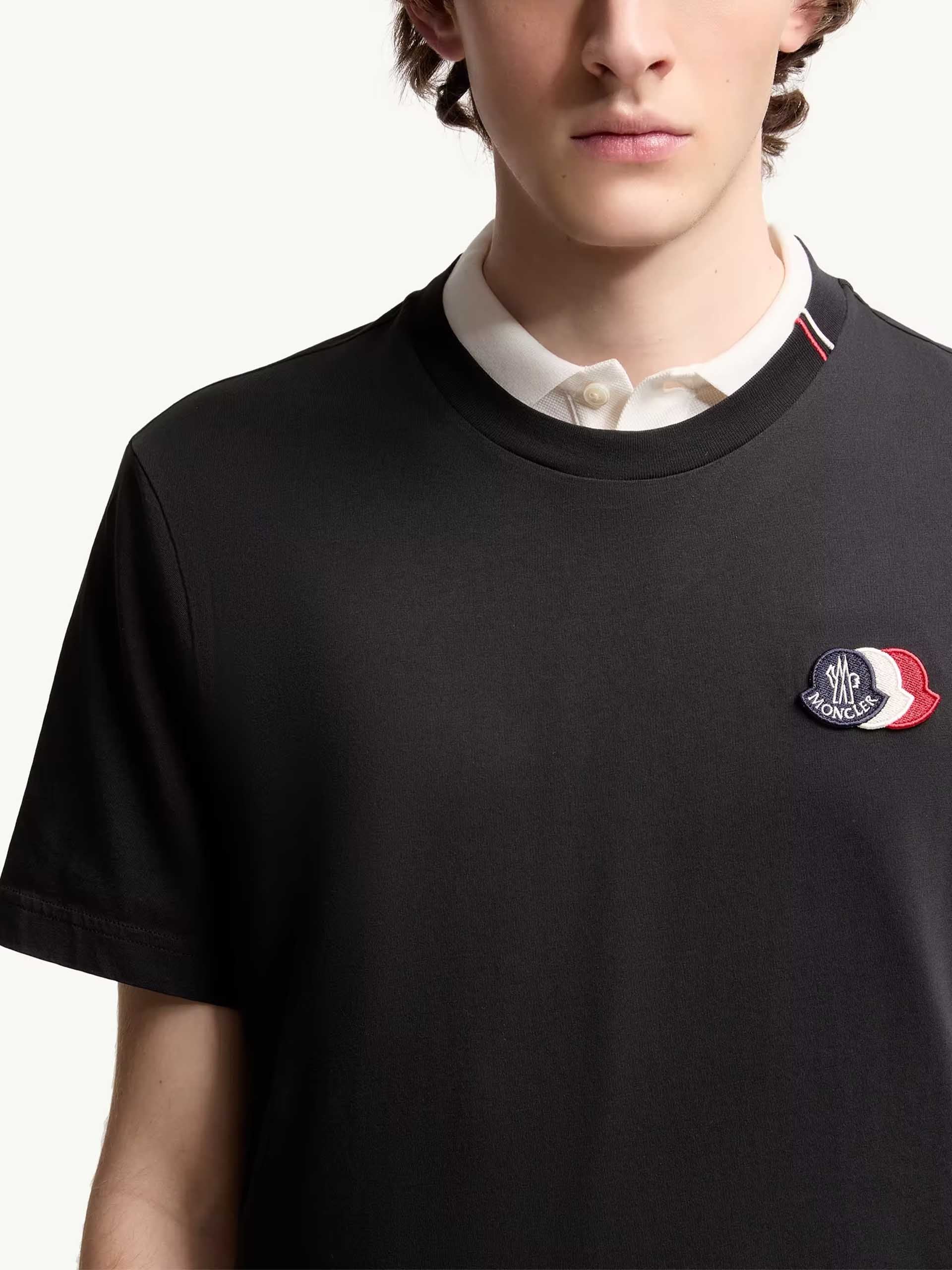 MONCLER - T-shirt with tricolor logo for men – NEW TAKE FIVE