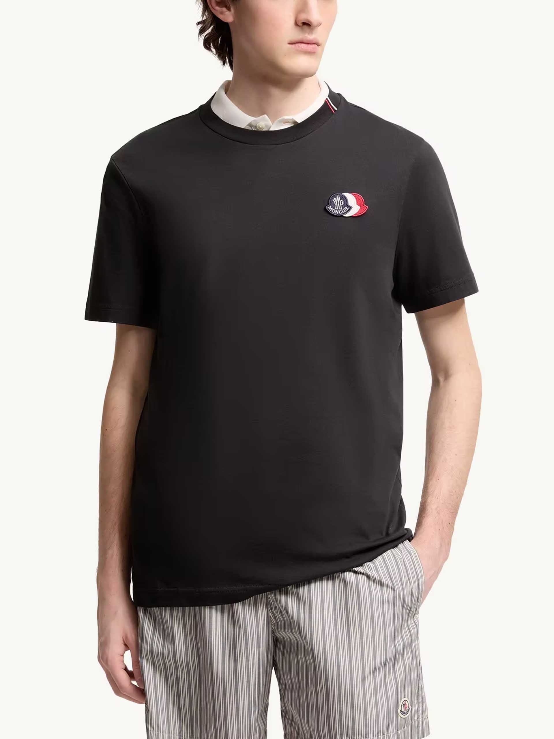 MONCLER トリコライン Tシャツ L MONCLER - T-shirt with tricolor logo for men – NEW TAKE FIVE