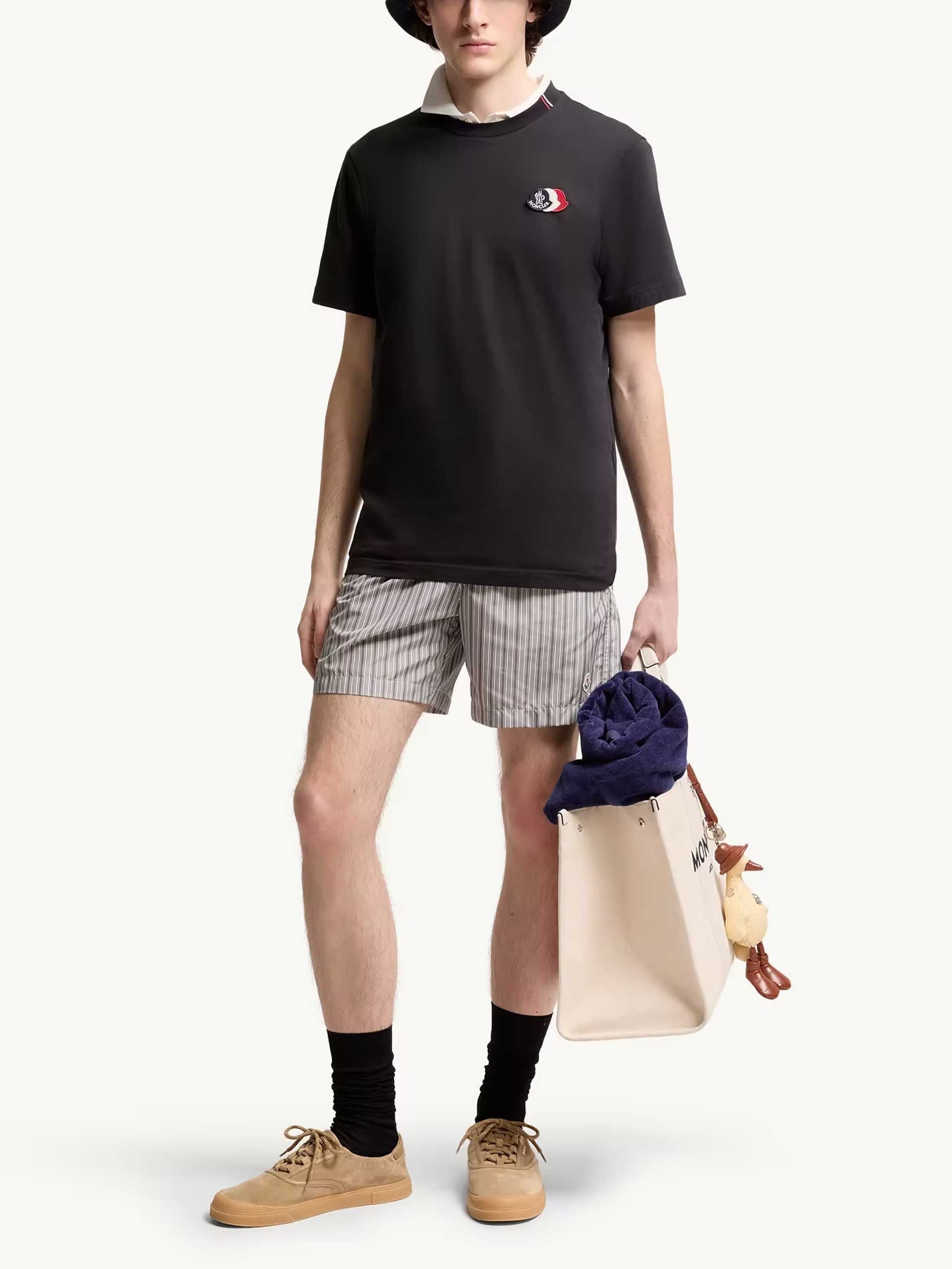 MONCLER - T-shirt with tricolor logo for men – NEW TAKE FIVE