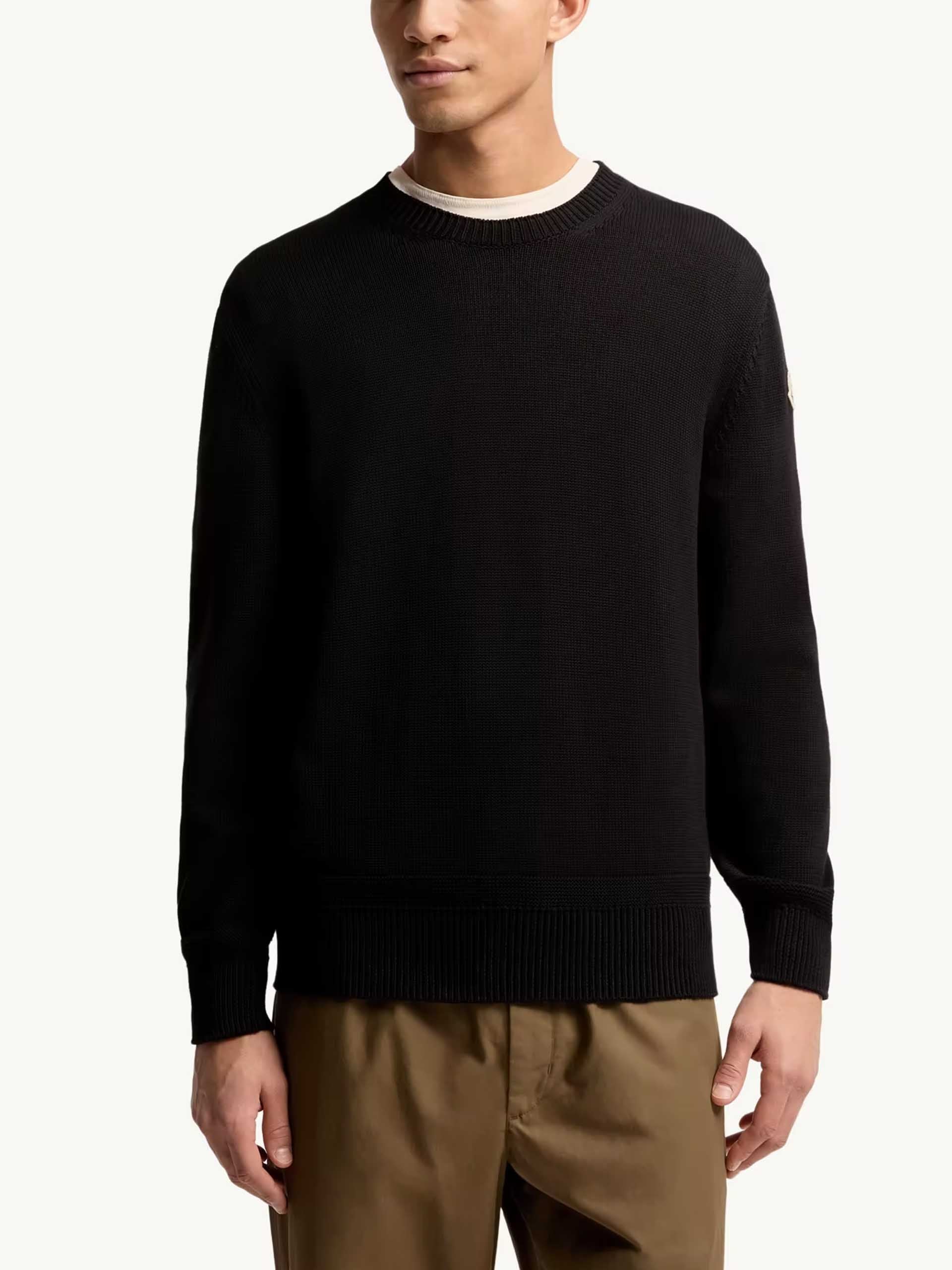 MONCLER - Cotton knit sweater for men – NEW TAKE FIVE
