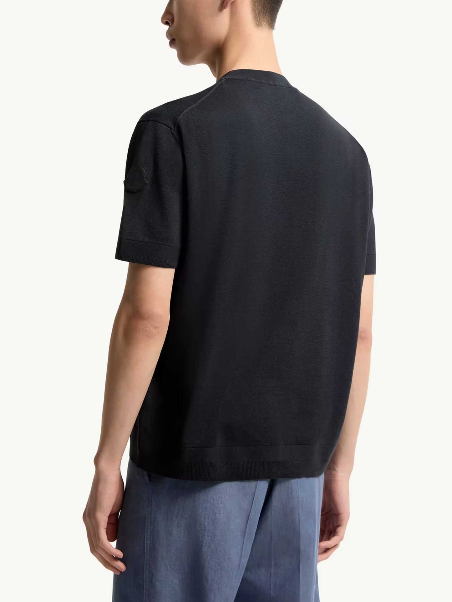 MONCLER - Strick-T-Shirt aus Seiden-Mix für Herren