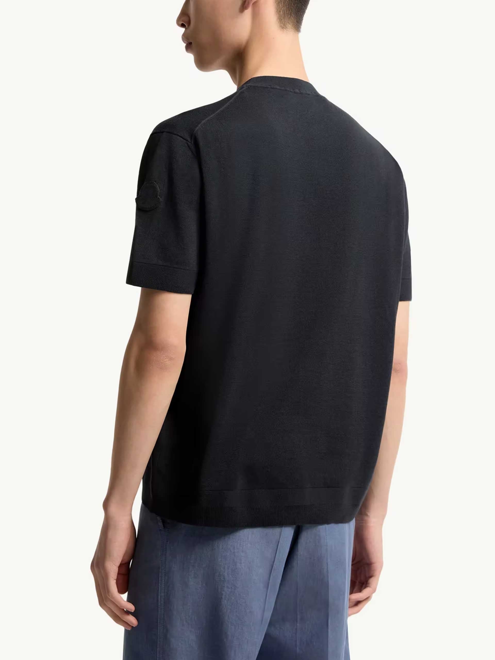 MONCLER - Strick-T-Shirt aus Seiden-Mix für Herren