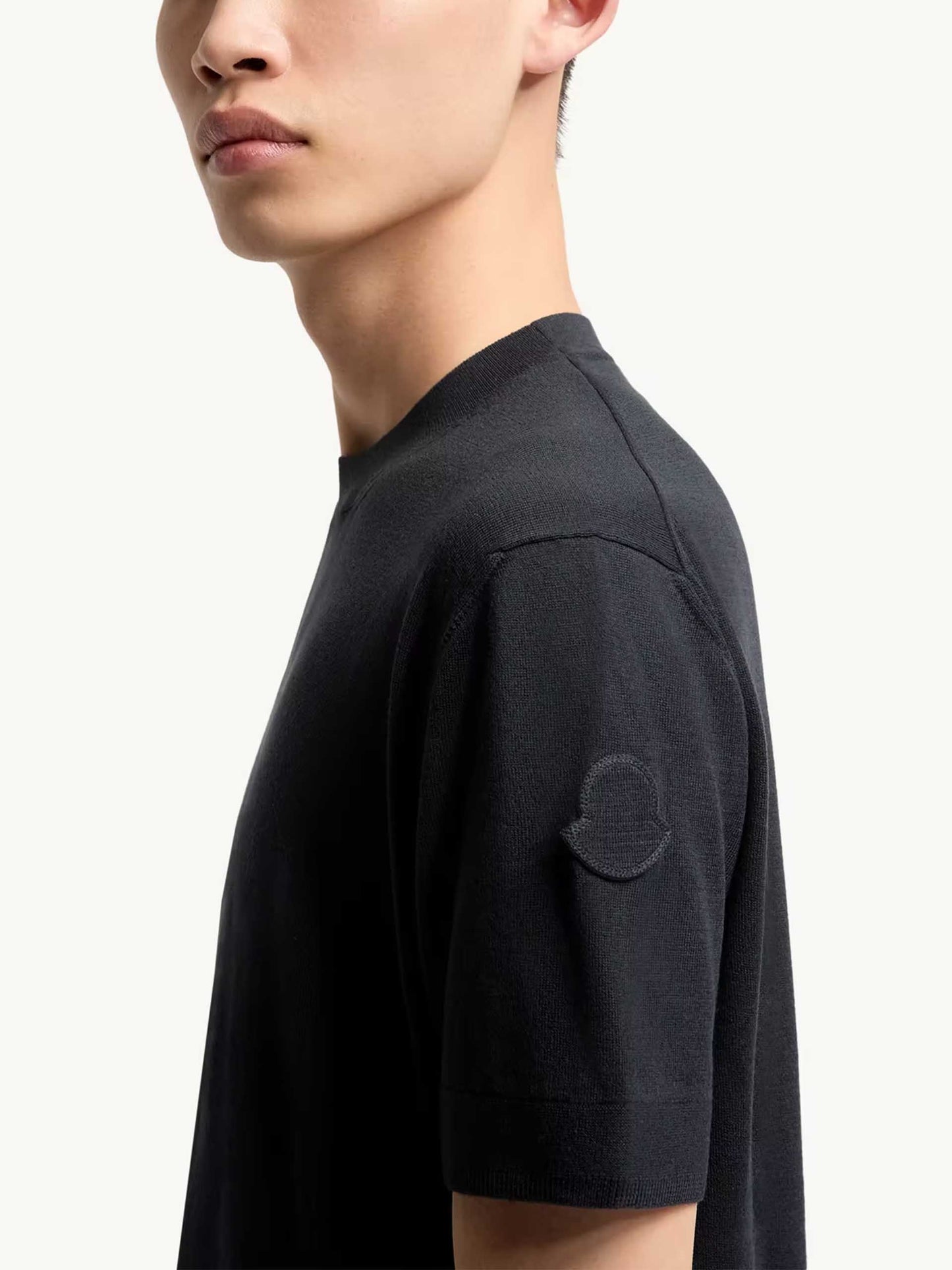 MONCLER - Strick-T-Shirt aus Seiden-Mix für Herren