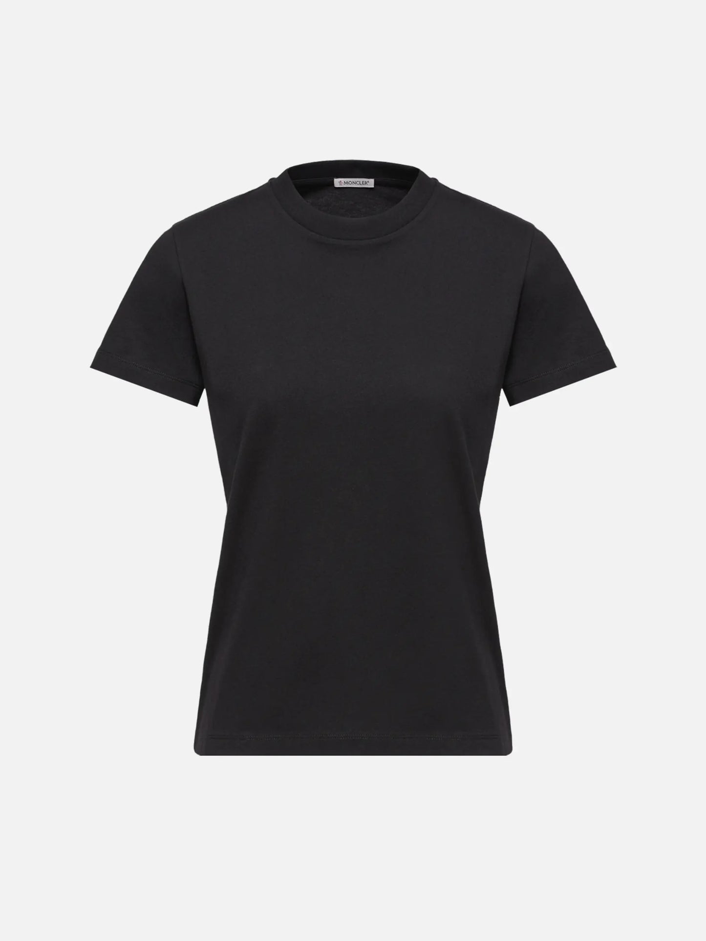 MONCLER - T-Shirt mit Logo-Stickerei für Damen Schwarz - Black