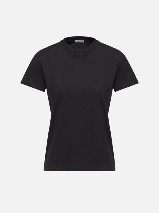 MONCLER - T-Shirt mit Logo-Stickerei für Damen Schwarz - Black
