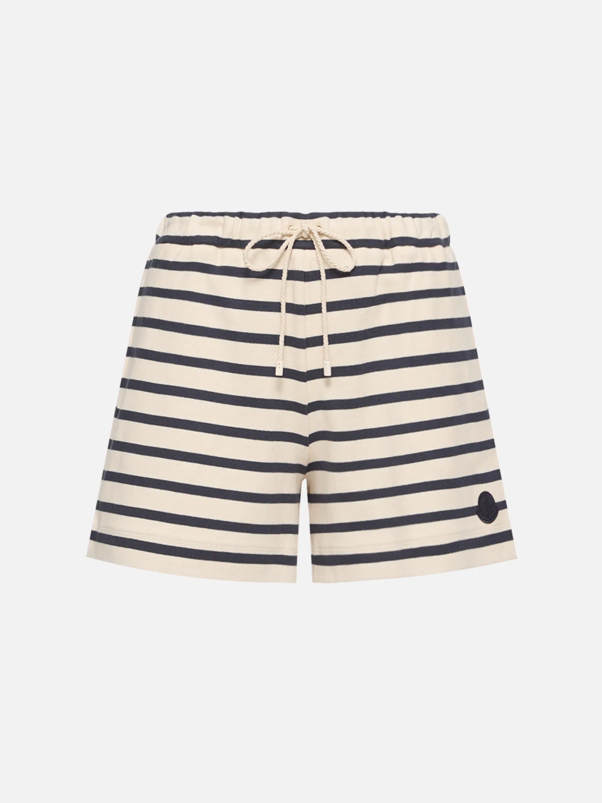 MONCLER - Gestreifte Baumwollshorts für Damen
