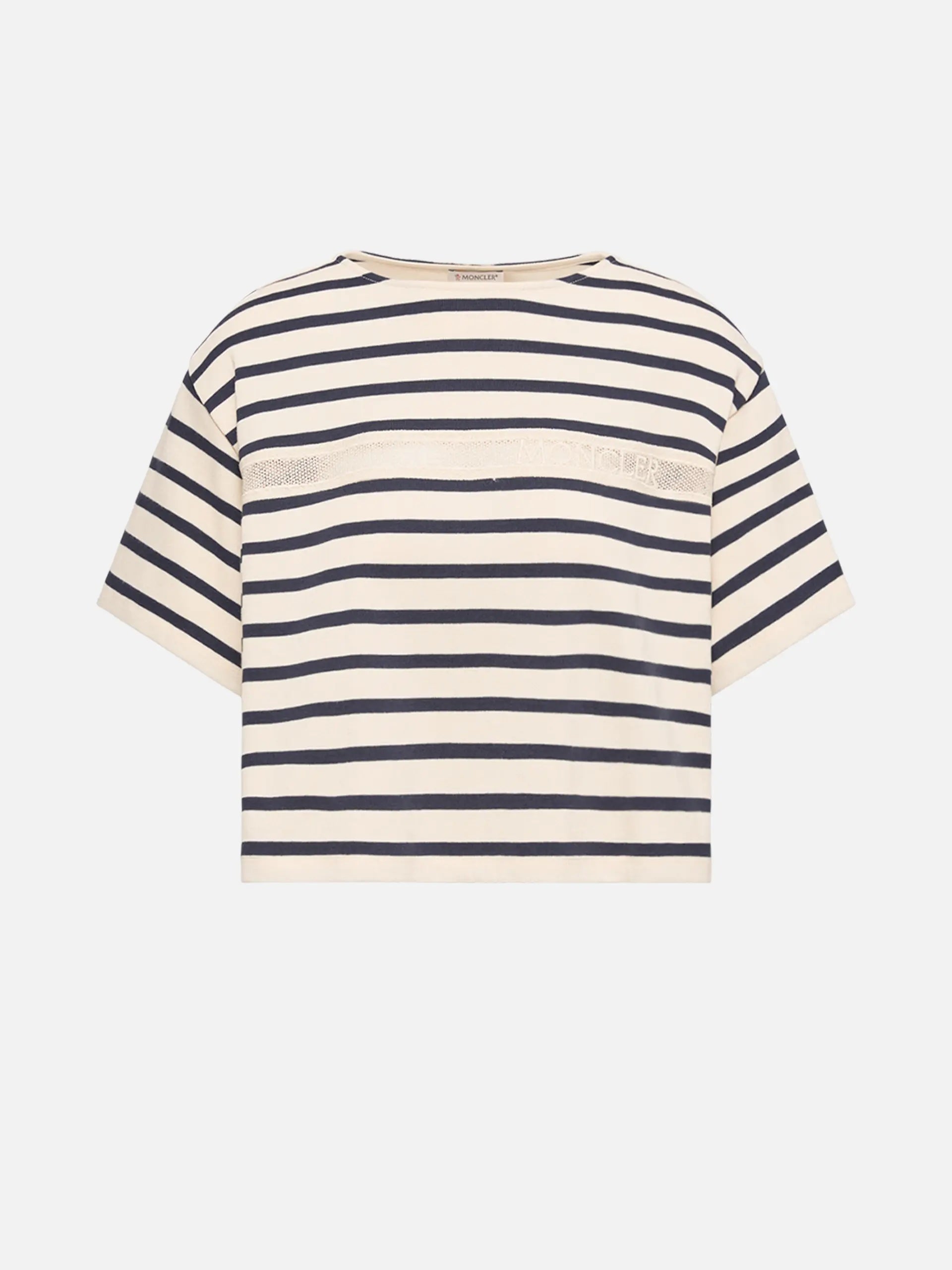 MONCLER - Gestreiftes Cropped-T-Shirt für Damen