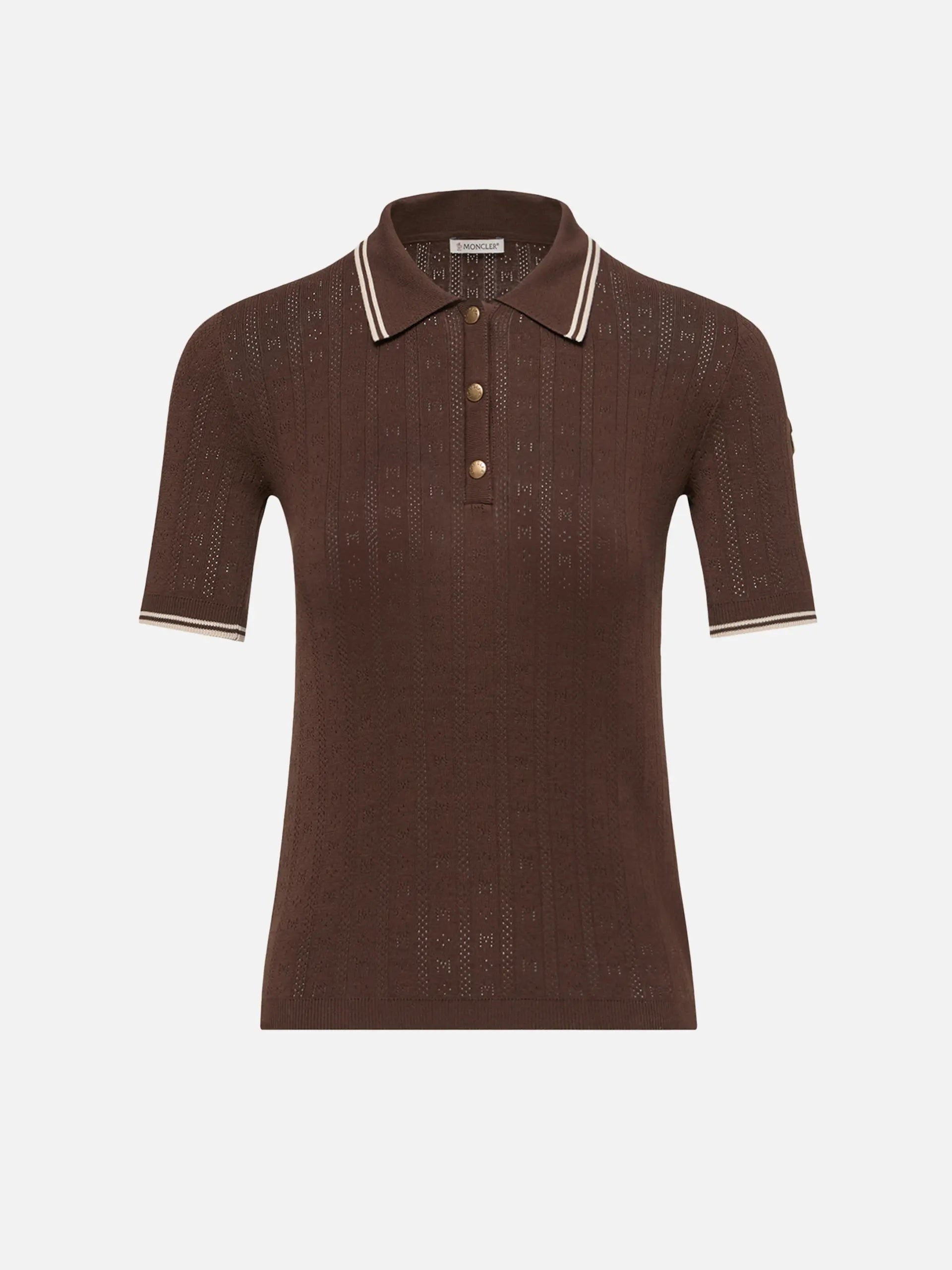 MONCLER - Strick-Polo mit Logo-Muster für Damen