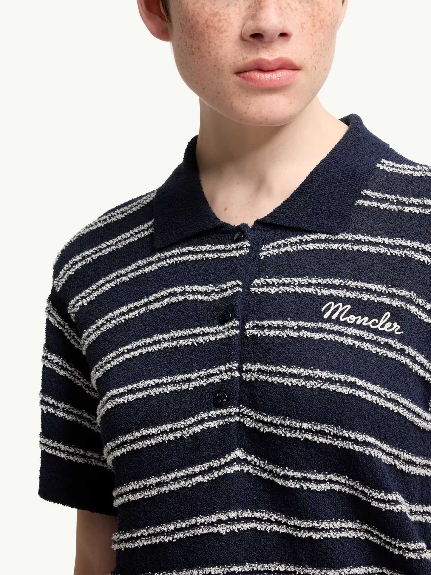 MONCLER - Strickpolo aus Bouclé-Krepp für Damen