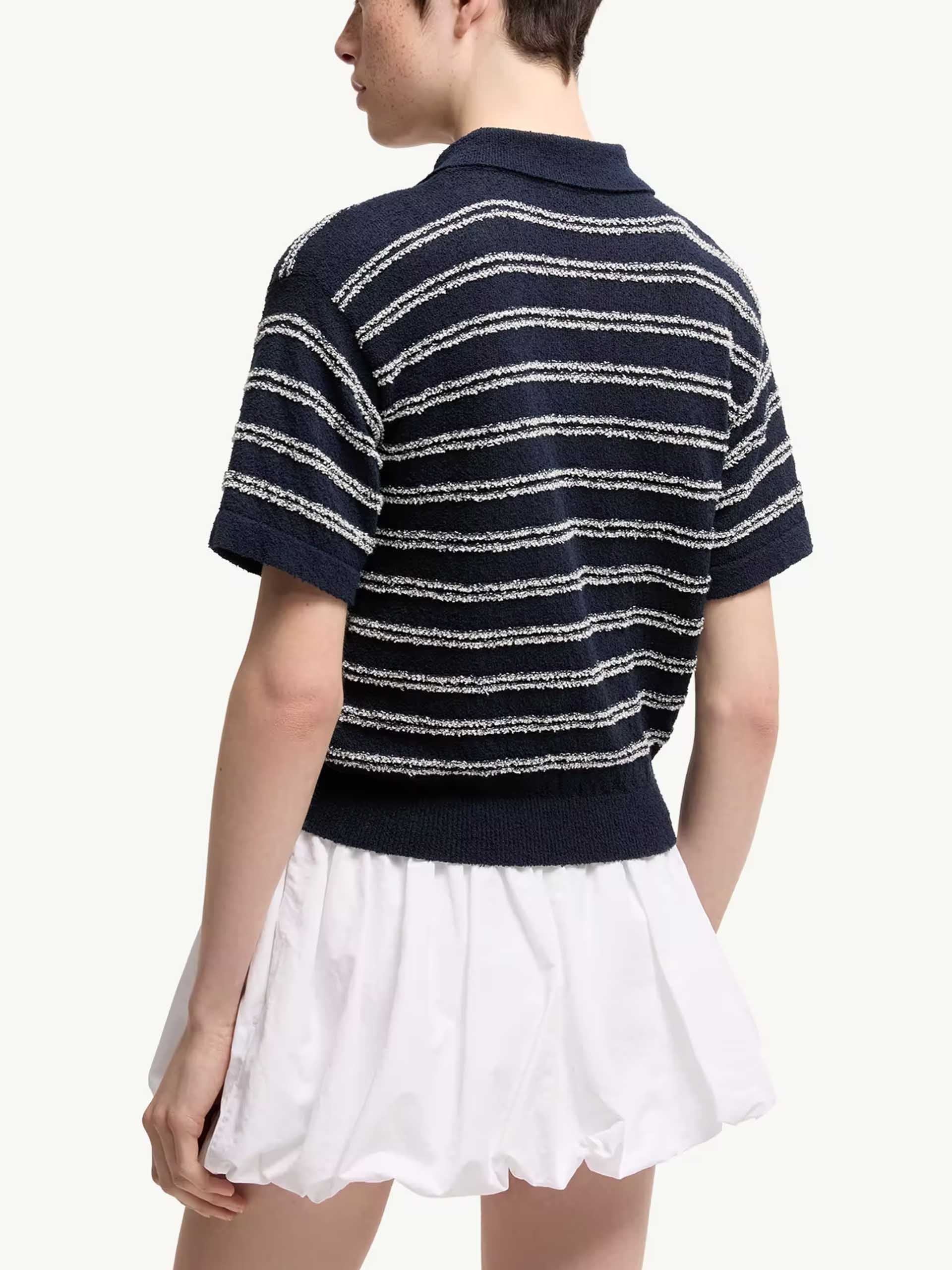 MONCLER - Strickpolo aus Bouclé-Krepp für Damen